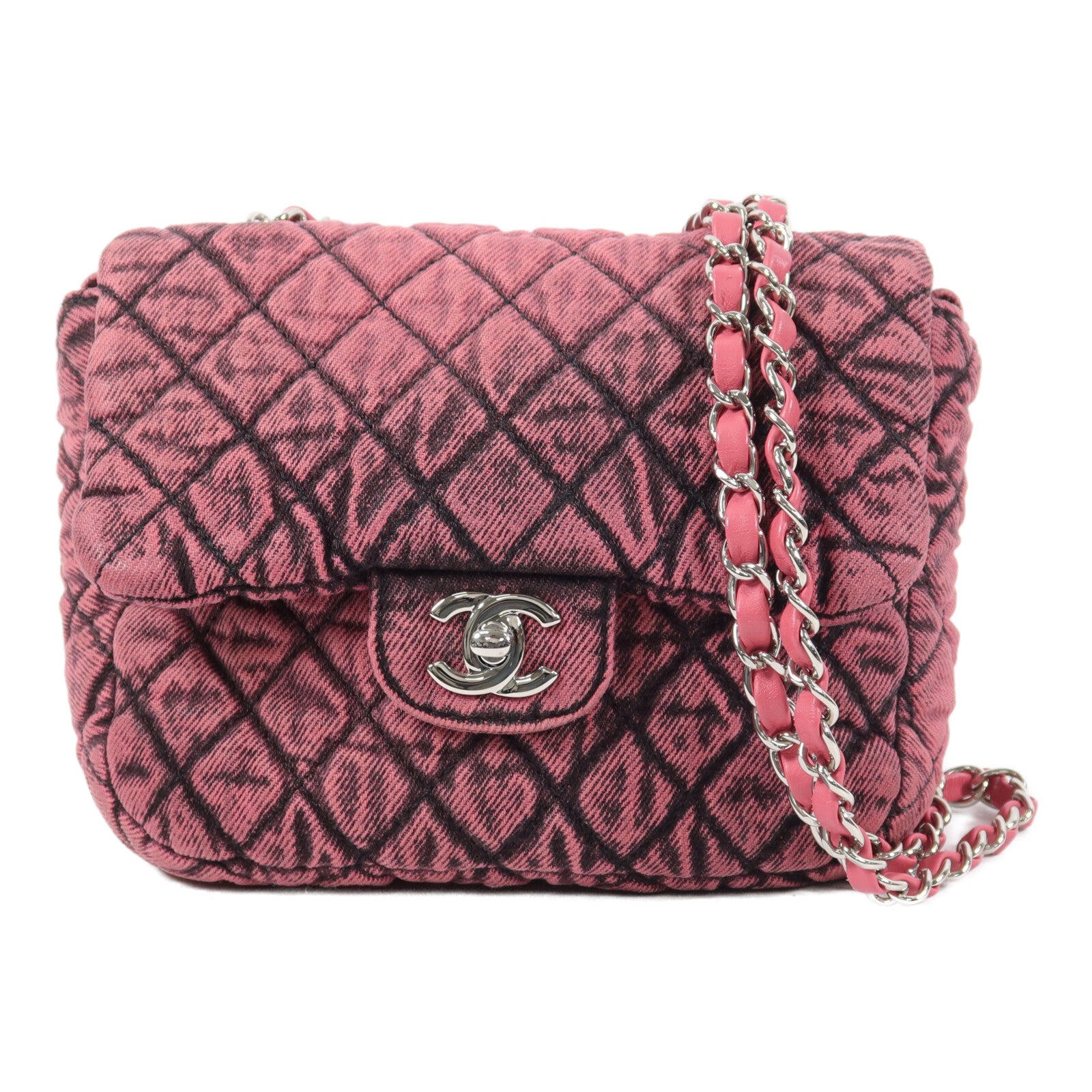 CHANEL 牛仔布Demin Impression Flap Bag鏈帶肩背袋