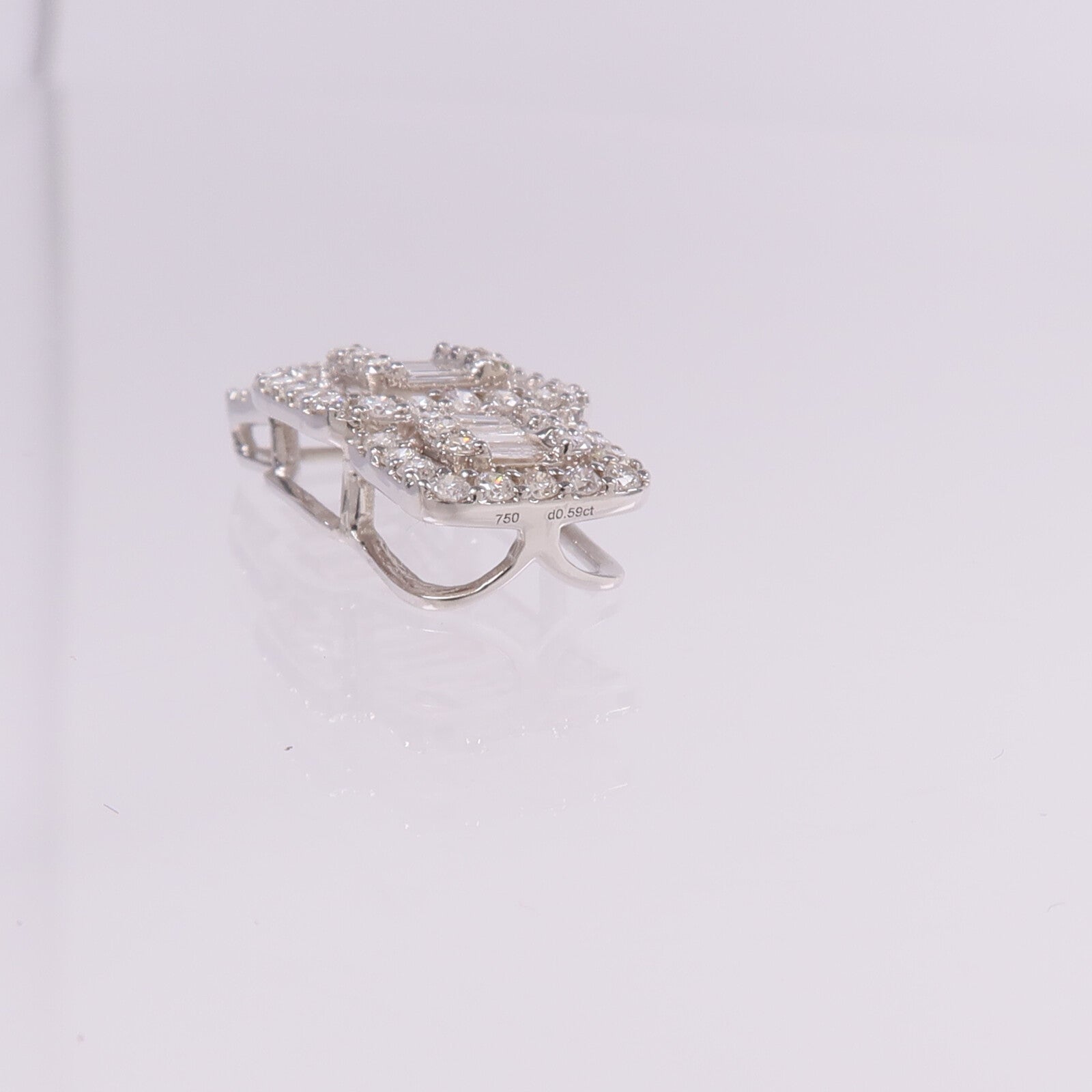 JEWELRY 【激減優惠】18K白金Diamond Pendant Top鑽石吊墜
