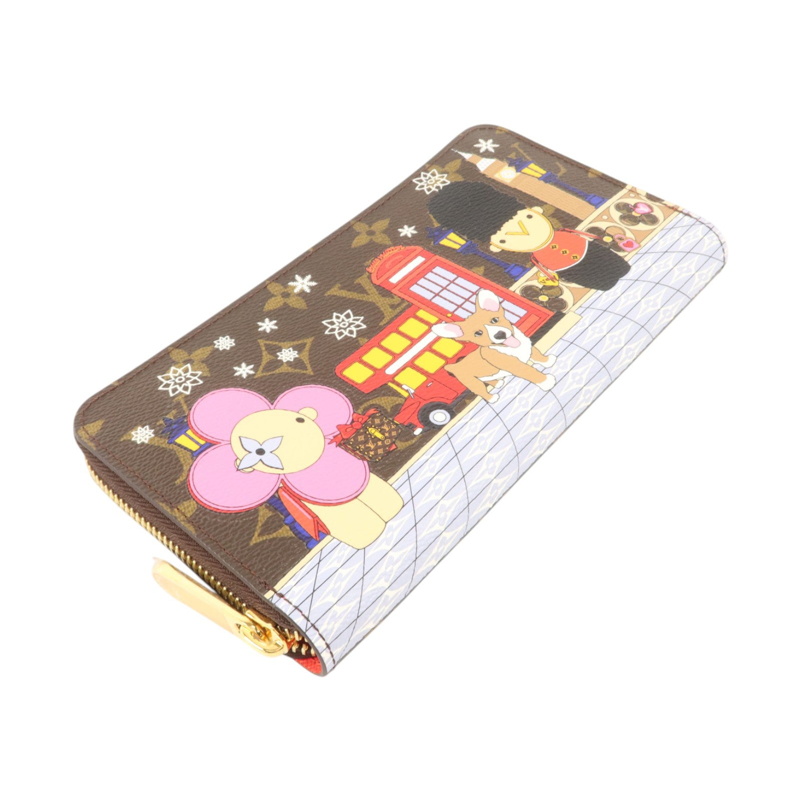 LOUIS VUITTON Monogram Vivienne Zippy Wallet金扣長錢包