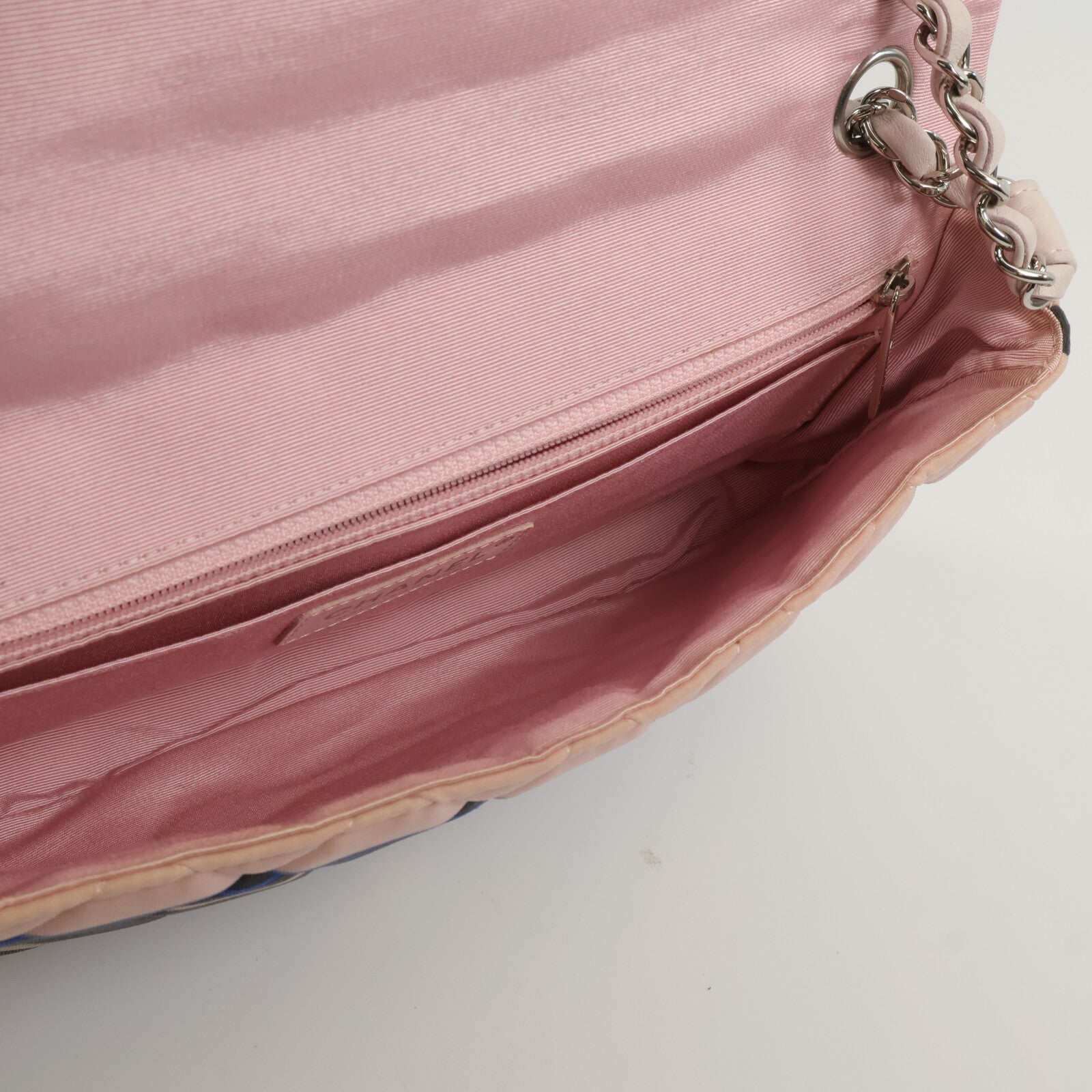 CHANEL 帆布Heart Flap鏈帶肩背袋