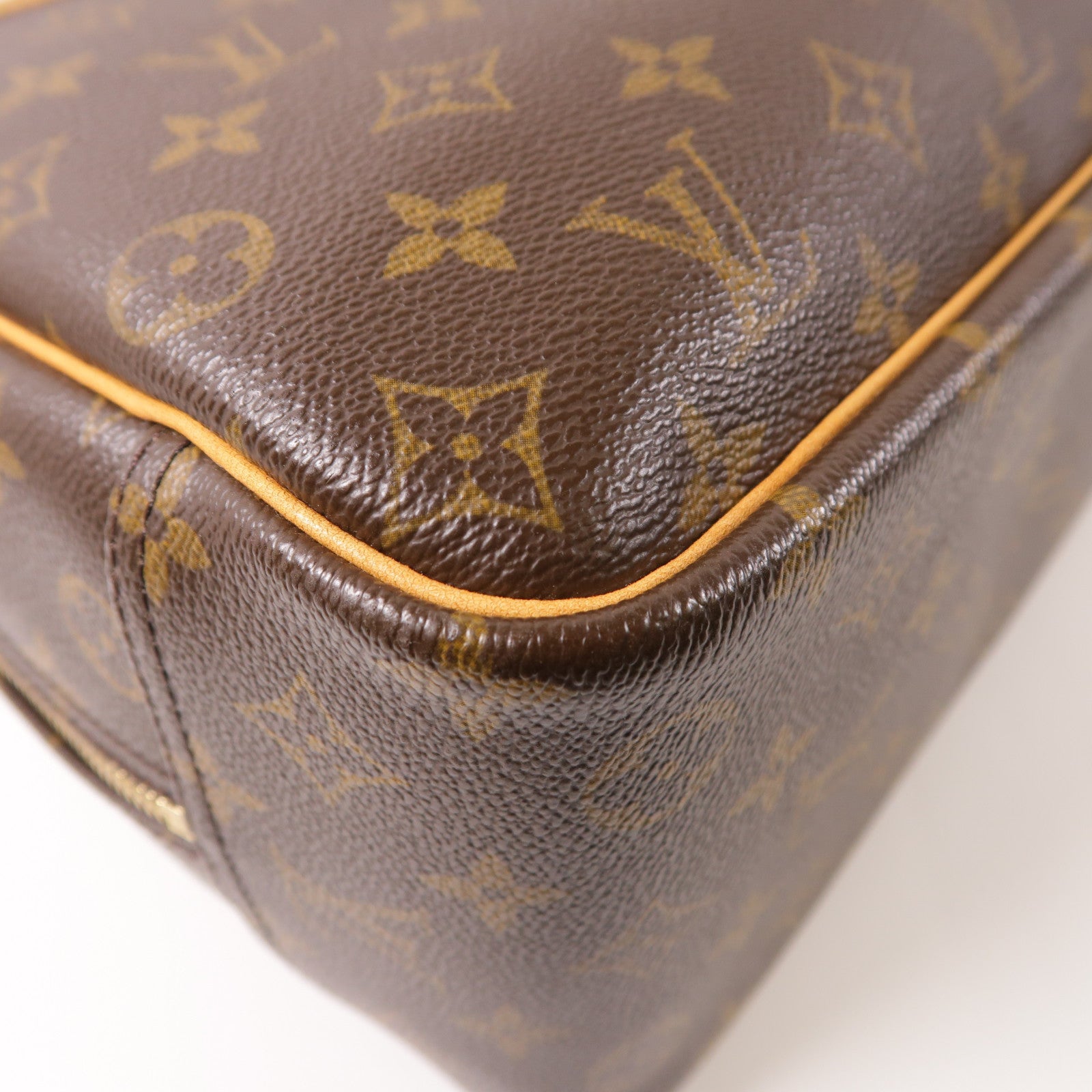 LOUIS VUITTON LV GHW Deauville Handbag M47270 Monogram Brown