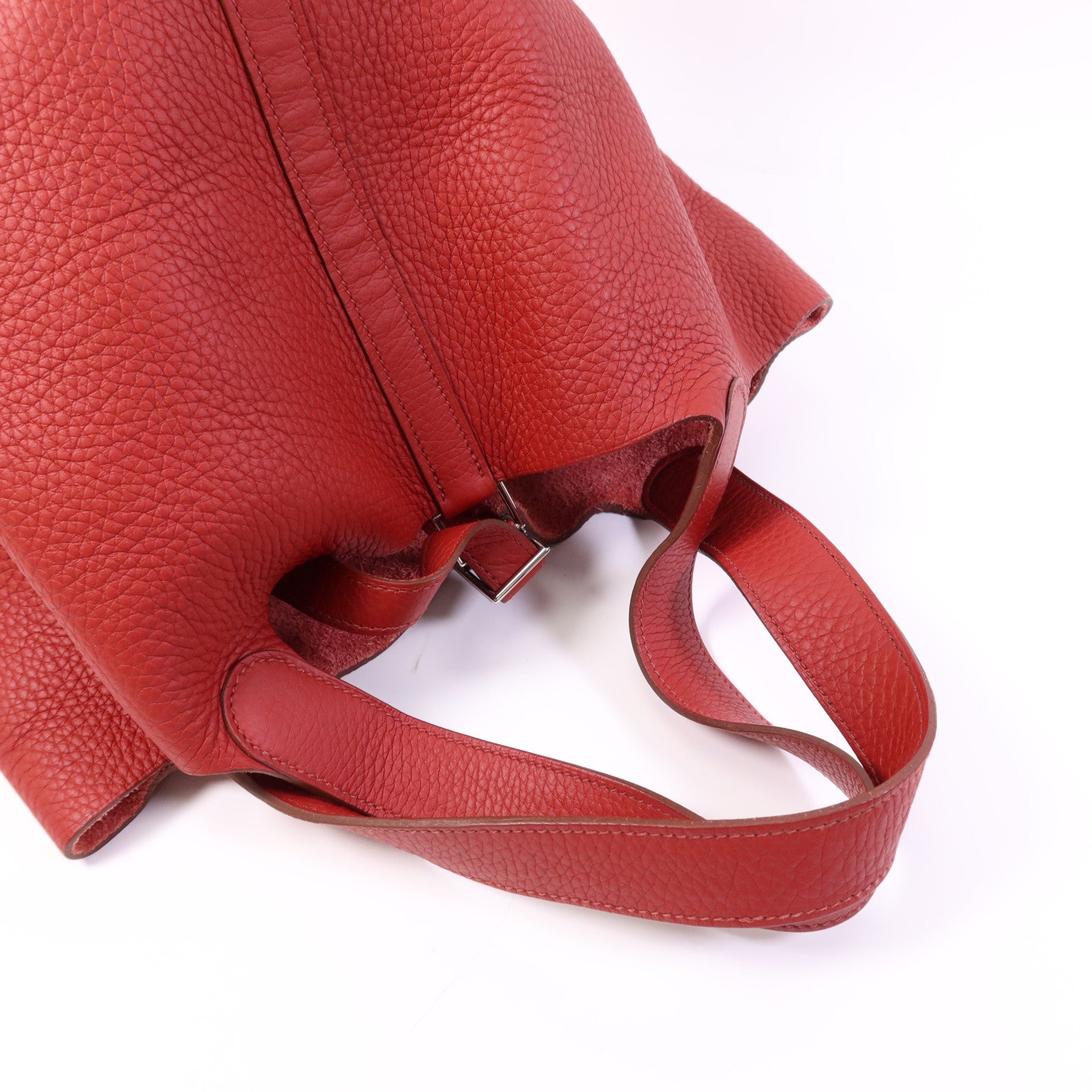 HERMES Clemence皮革Picotin GM銀扣手挽袋