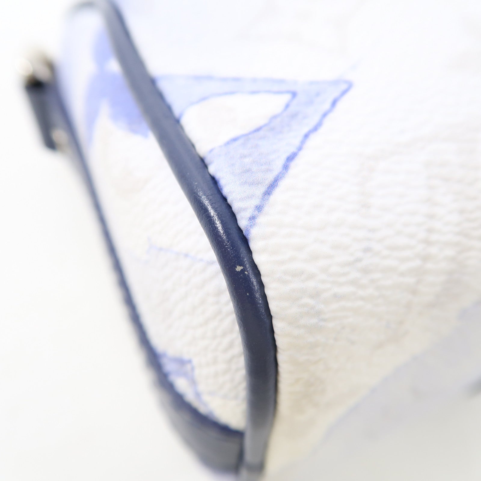 LOUIS VUITTON Monogram Watercolor Keepall XS銀扣手挽肩背兩用袋白色/藍色