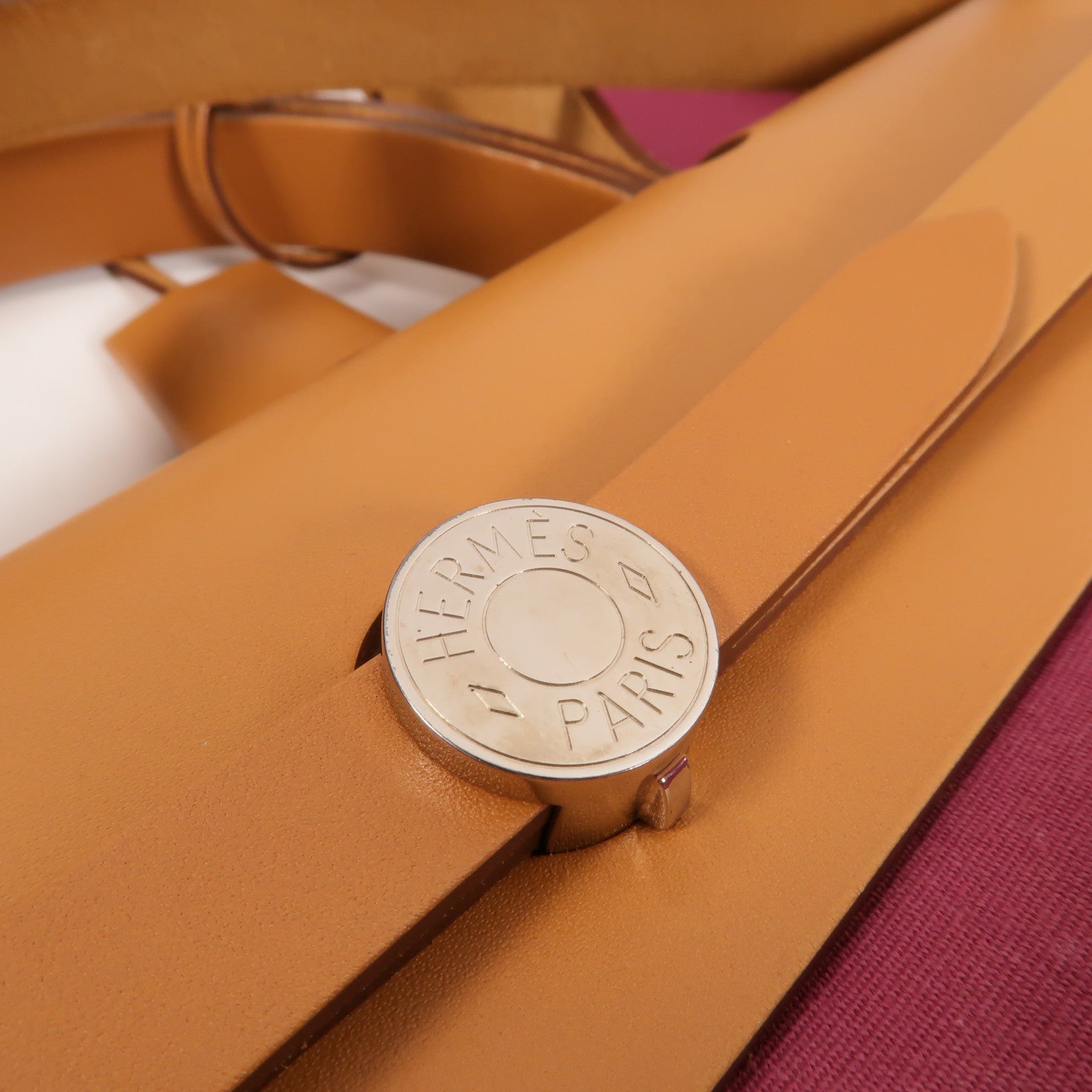 HERMES 帆布Herbag PM手挽肩背兩用袋Fuchsia