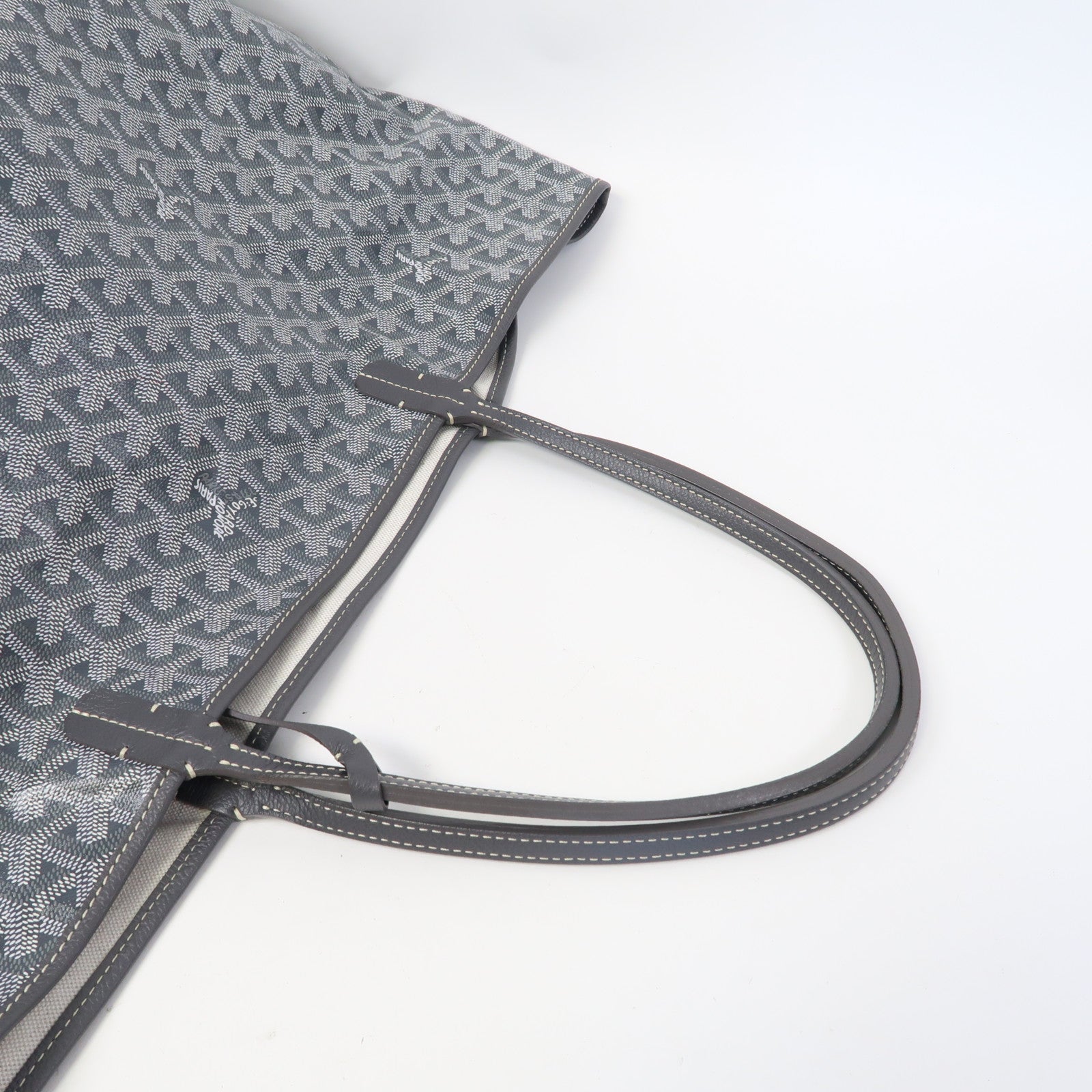 GOYARD 塗層帆布Tote Bag銀扣手挽袋灰色