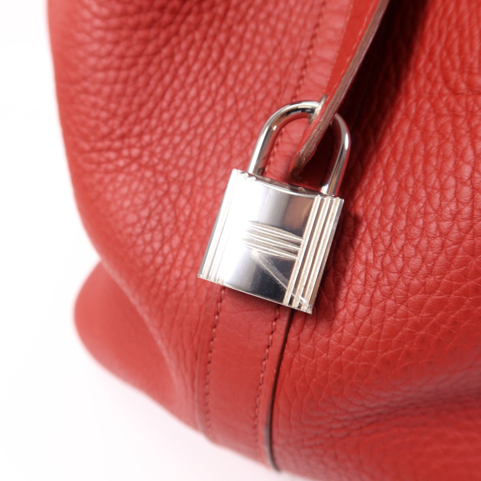 HERMES Clemence皮革Picotin GM銀扣手挽袋