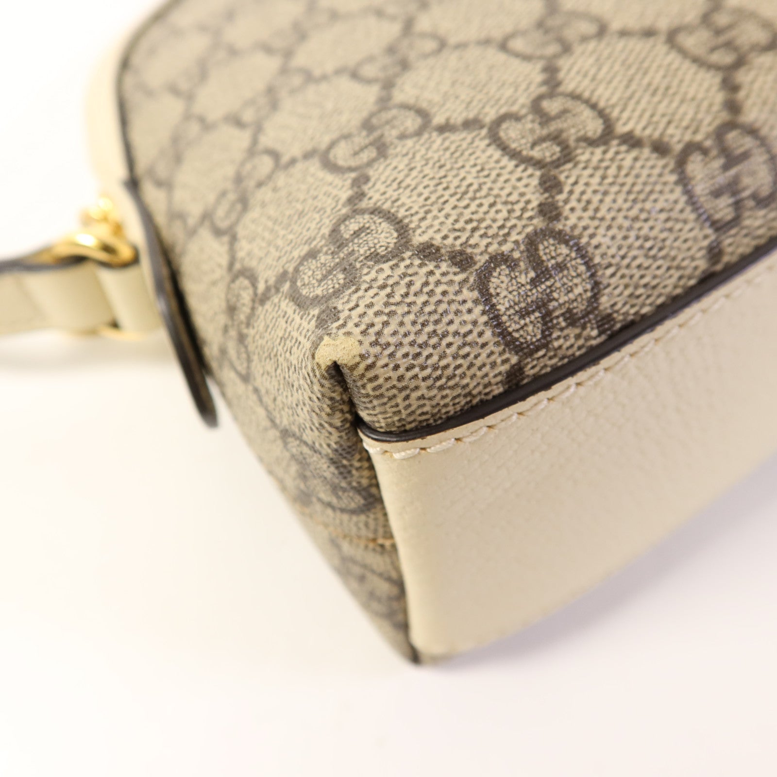 GUCCI 塗層帆布Shoulder Bag金扣肩背袋