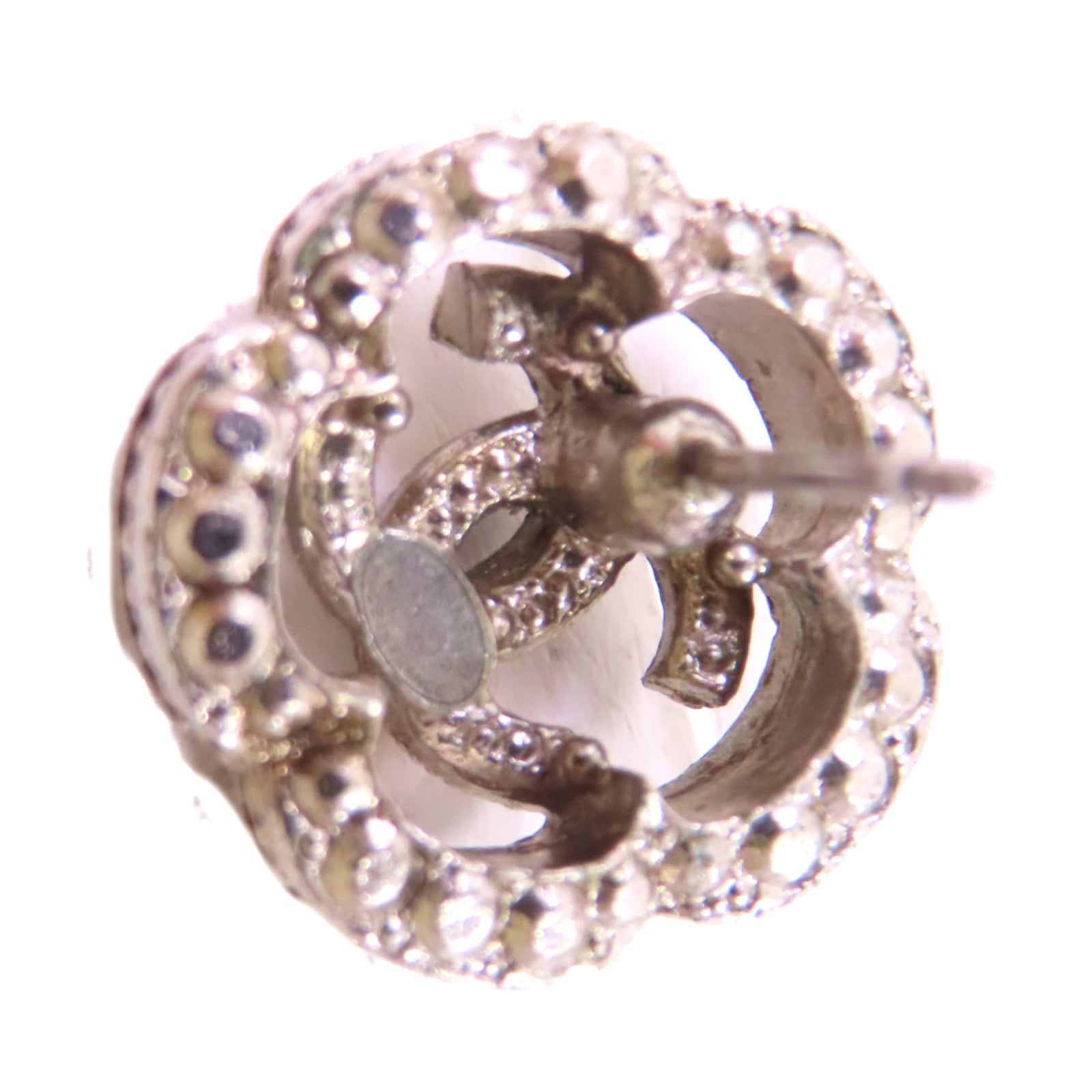 CHANEL 金屬CC Earrings耳環銀色