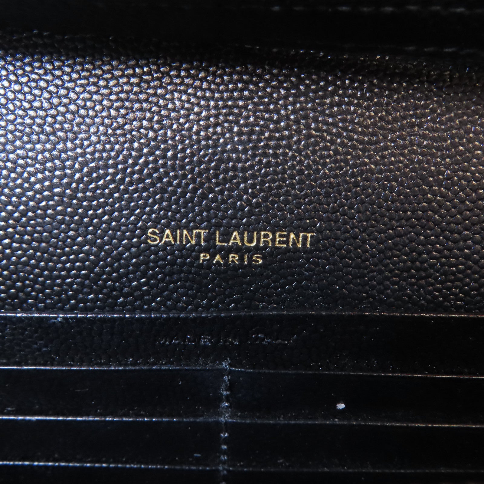 SAINT LAURENT 牛皮皮革Chain Shoulder Bag金扣鏈帶肩背袋黑色