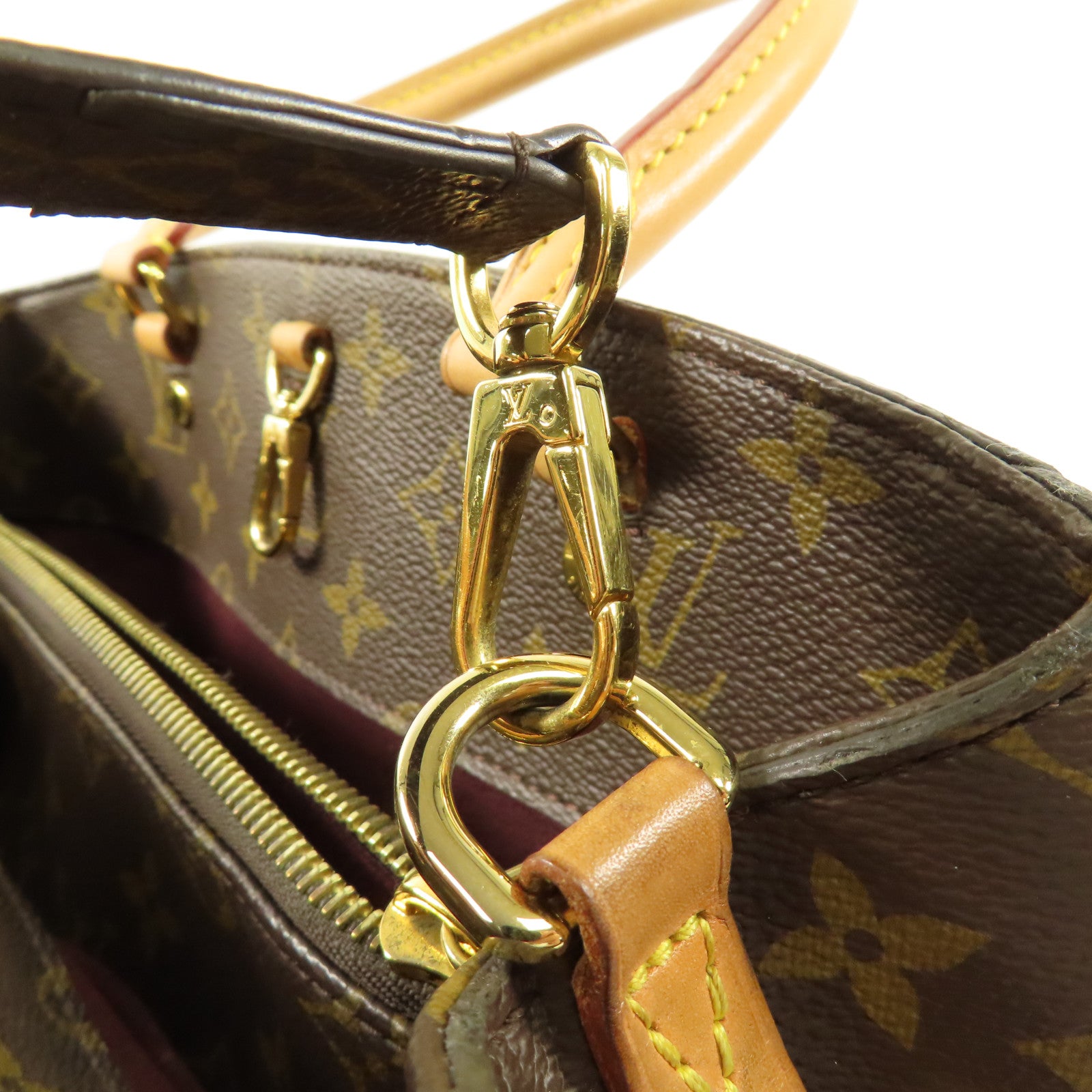 LOUIS VUITTON Monogram Montaigne MM金扣手挽肩背兩用袋