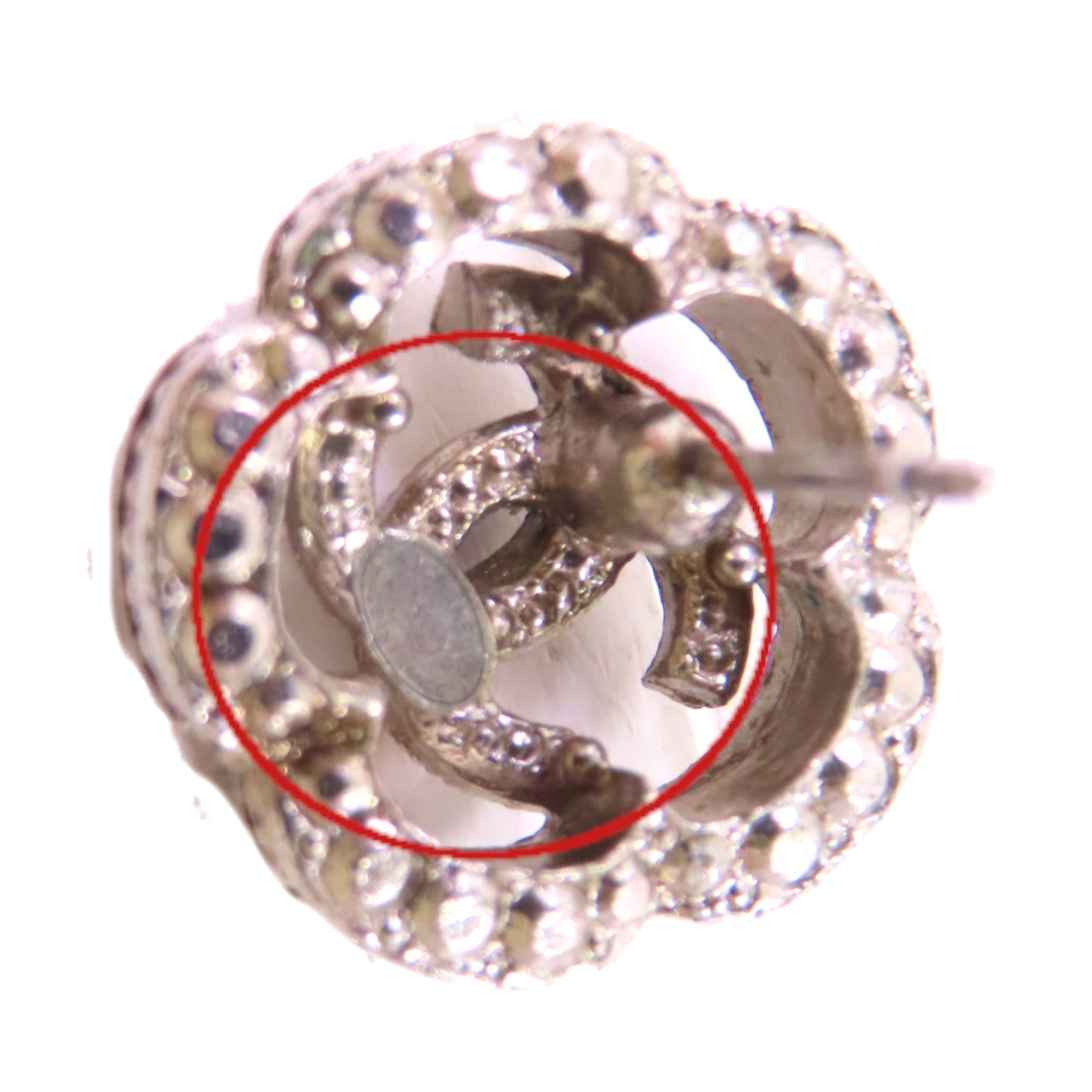 CHANEL 金屬CC Earrings耳環銀色