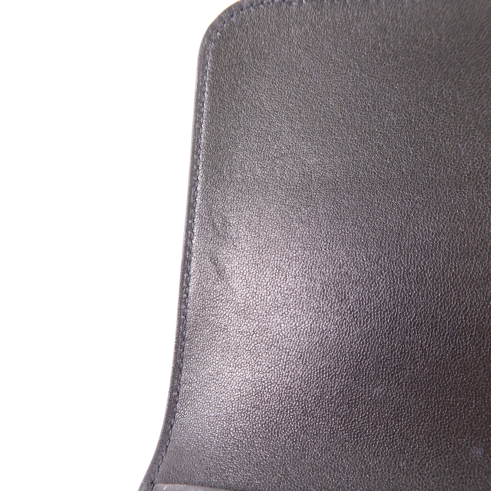 HERMES Clemence皮革Dogon MM銀扣長錢包89 Noir