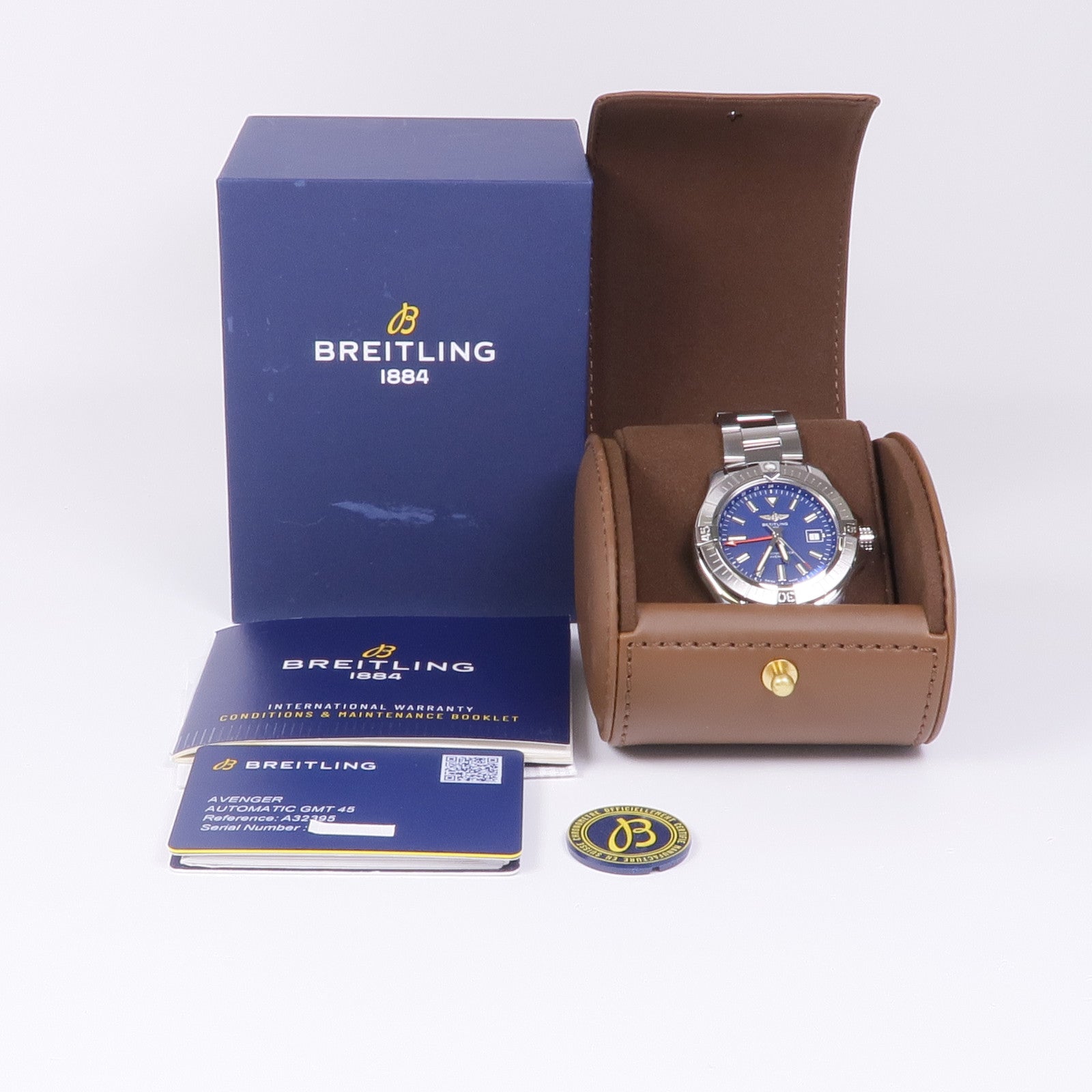 BREITLING Avenger A32395 Automatic Watch Stainless Steel Blue