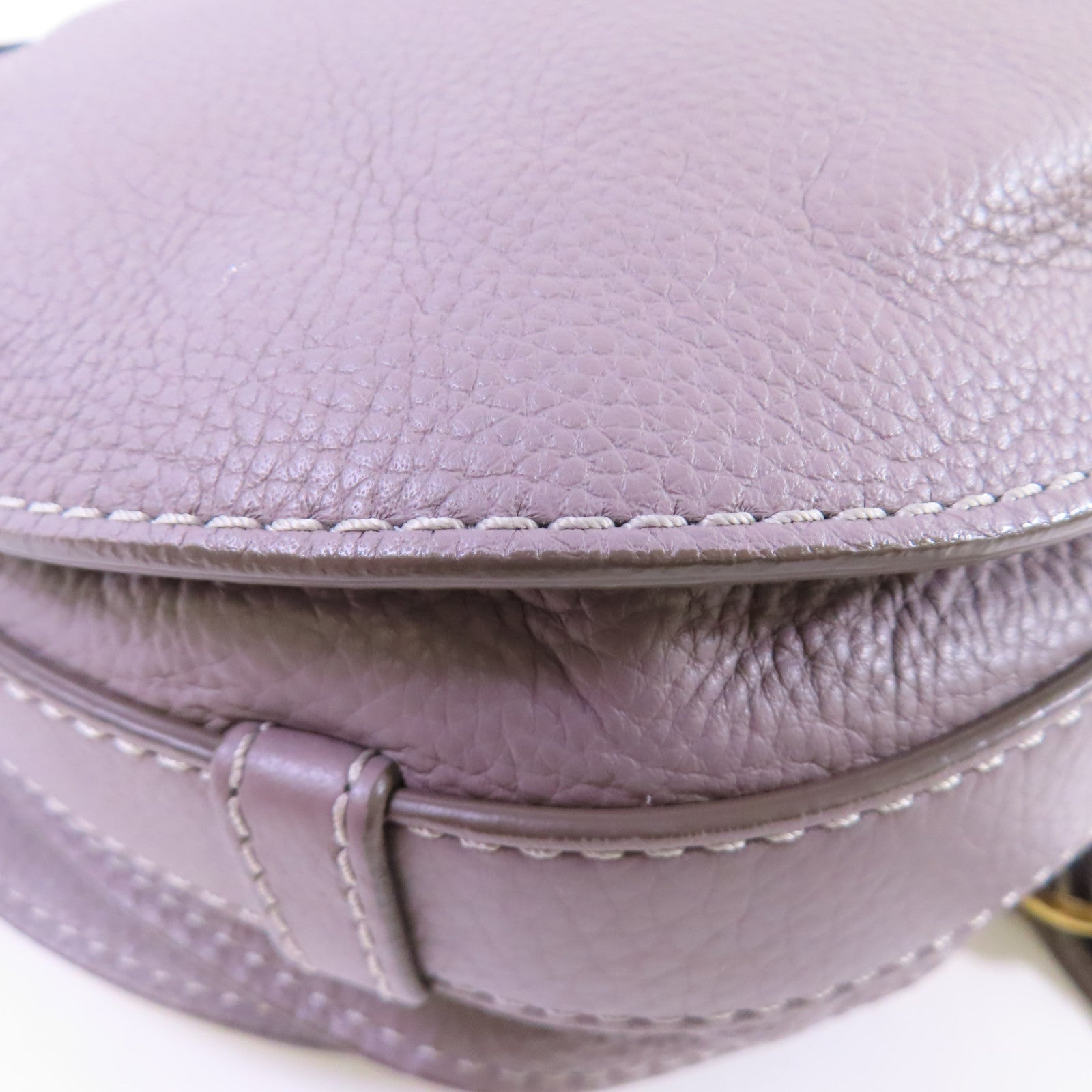 Chloe 牛皮皮革Marcie Shoulder Bag金扣肩背袋灰色