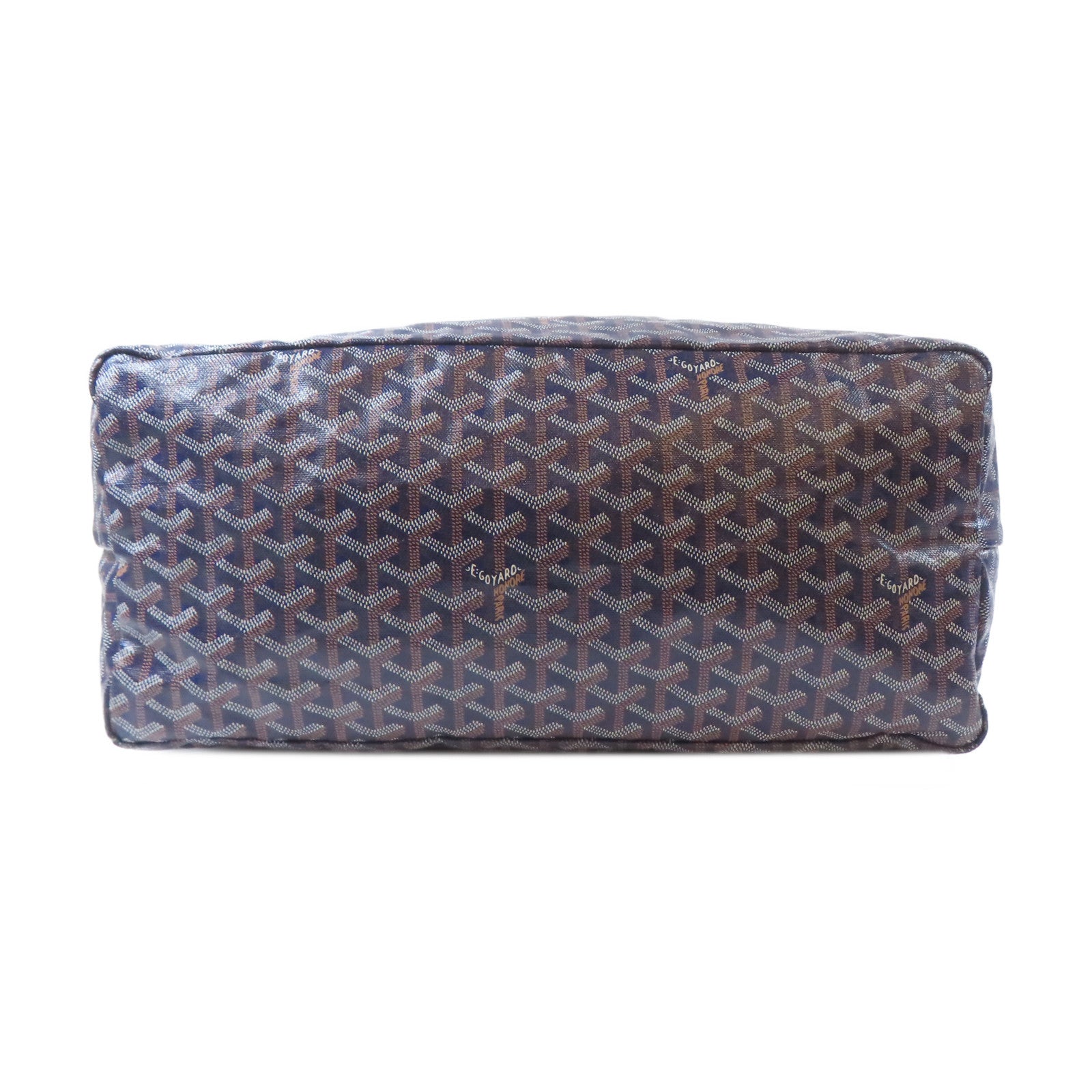 GOYARD 塗層帆布Ama Louis GM銀扣肩背袋深藍色