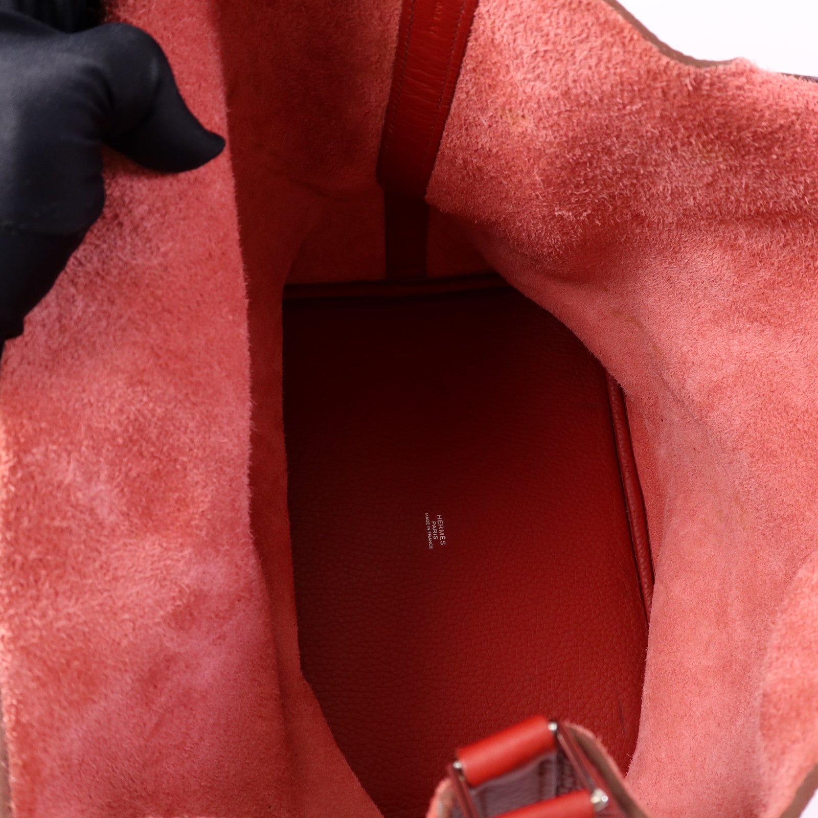 HERMES Clemence皮革Picotin GM銀扣手挽袋