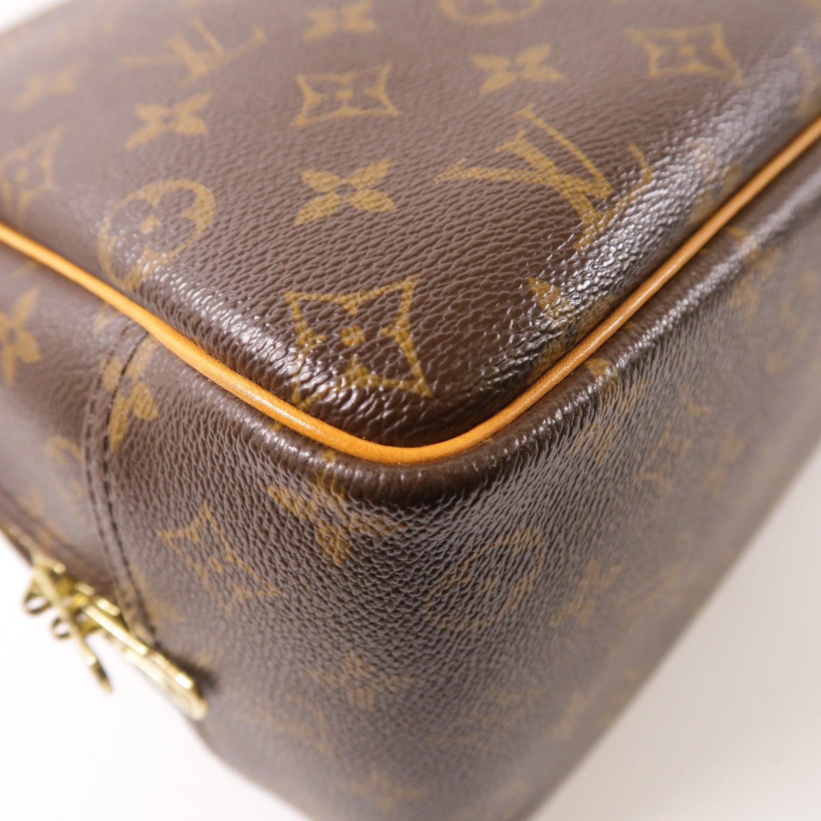 LOUIS VUITTON LV GHW Deauville Handbag M47270 Monogram Brown