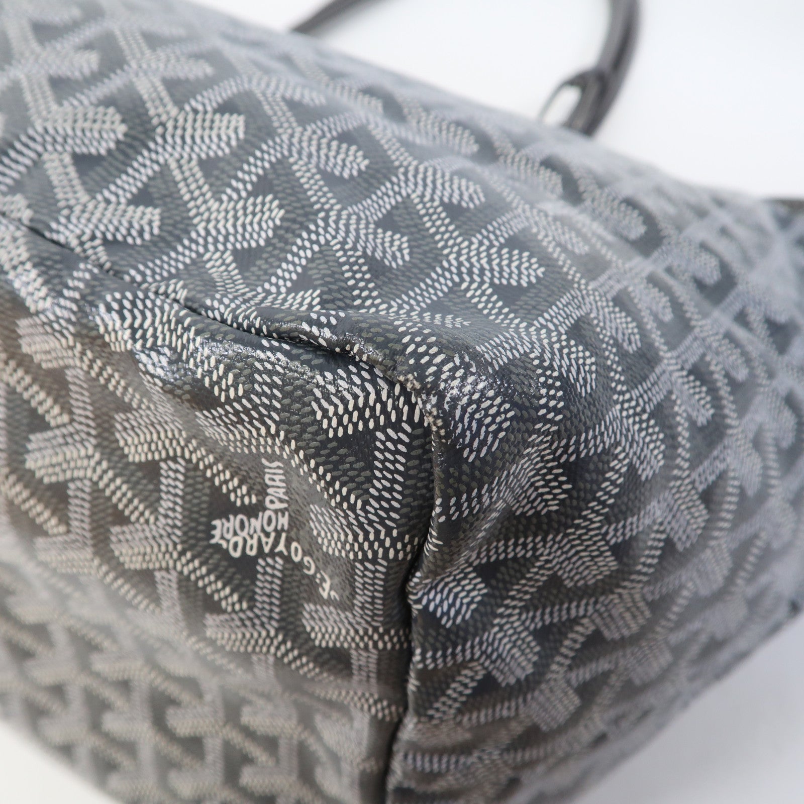 GOYARD 塗層帆布Tote Bag銀扣手挽袋灰色