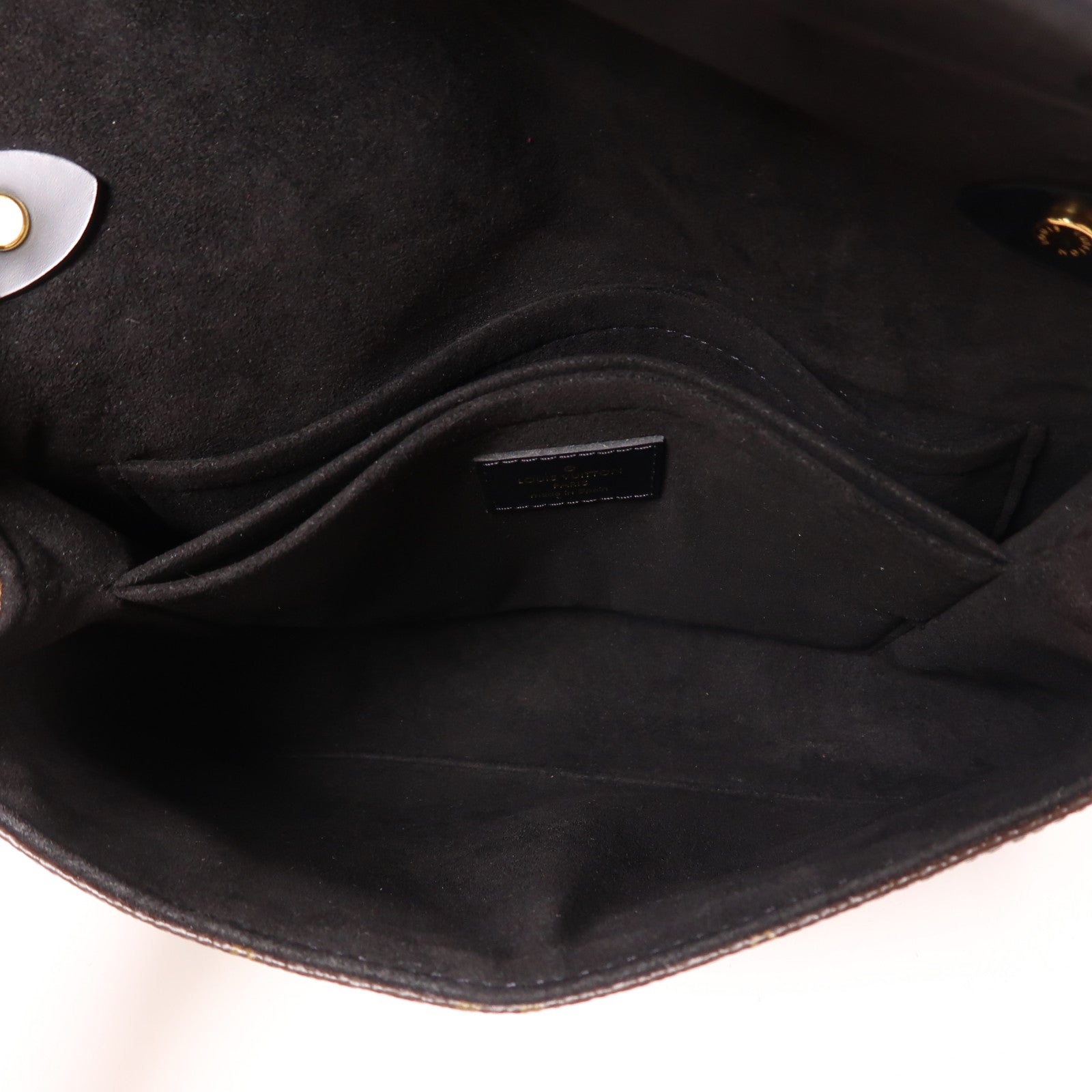 LOUIS VUITTON LV GHW Saint Michel Shoulder Bag M44030 Monogram/Epi Brown/Black