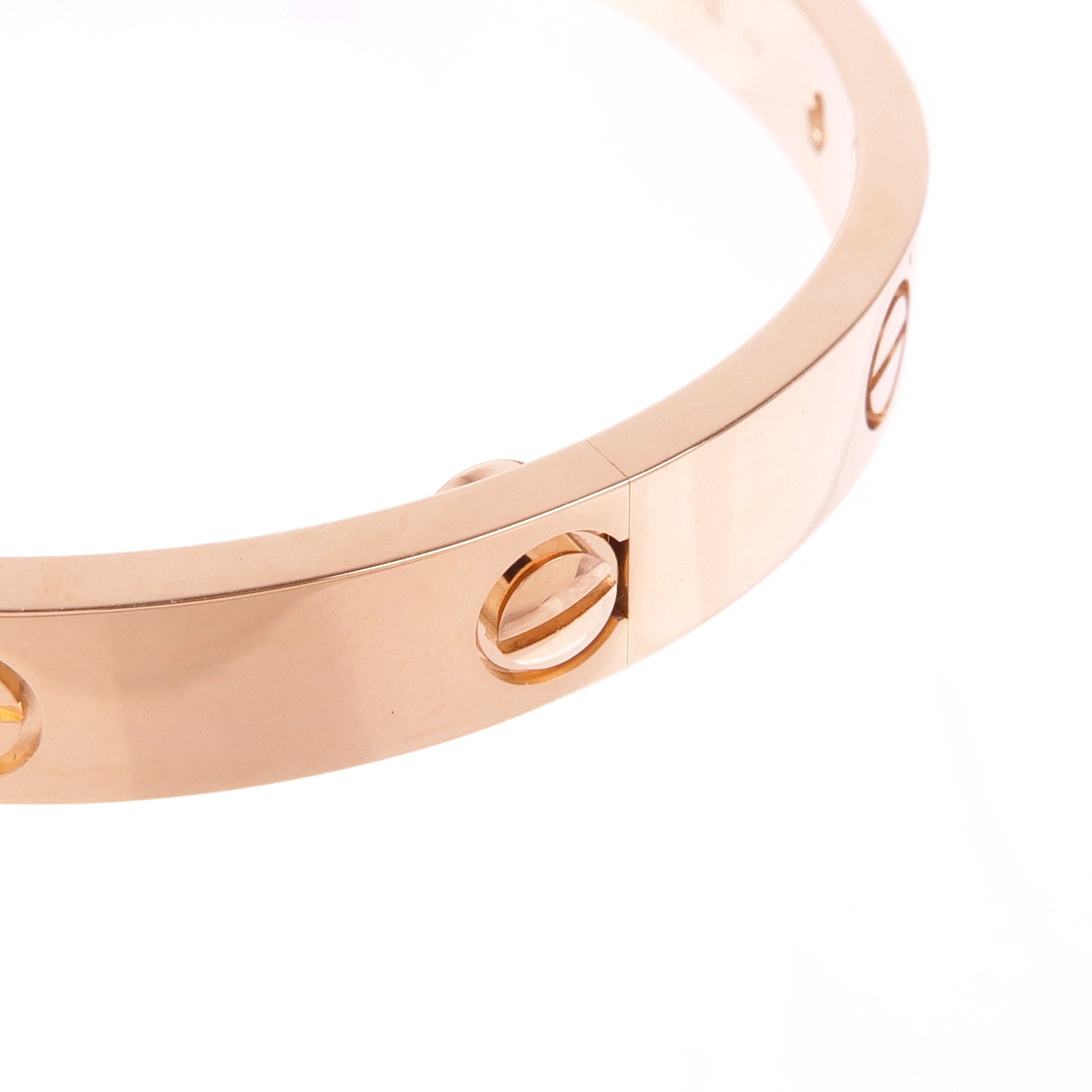 CARTIER 18K玫瑰金Love Bracelet 4P Diamonds鑽石手鐲Cartier#17