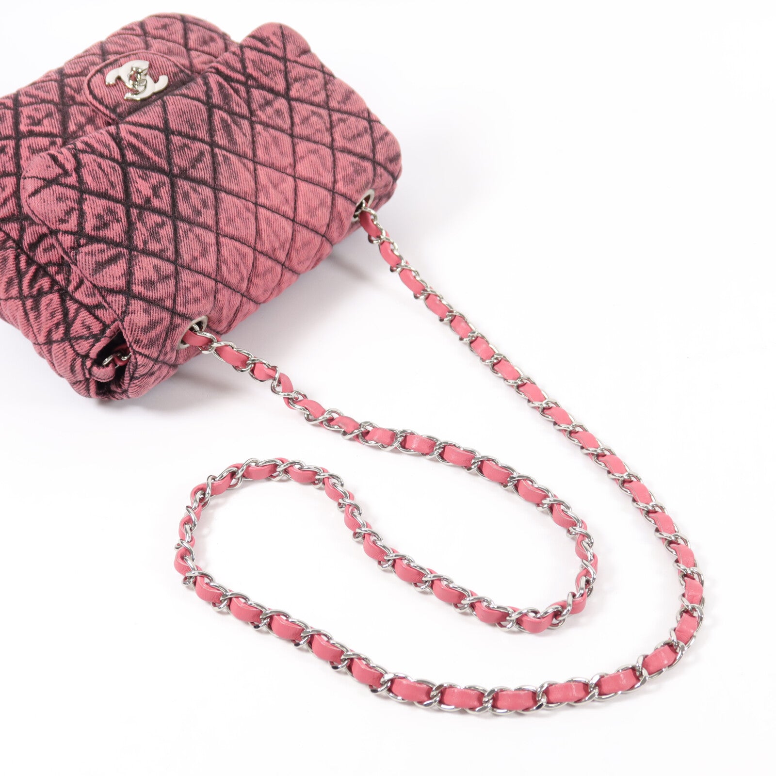 CHANEL 牛仔布Demin Impression Flap Bag鏈帶肩背袋