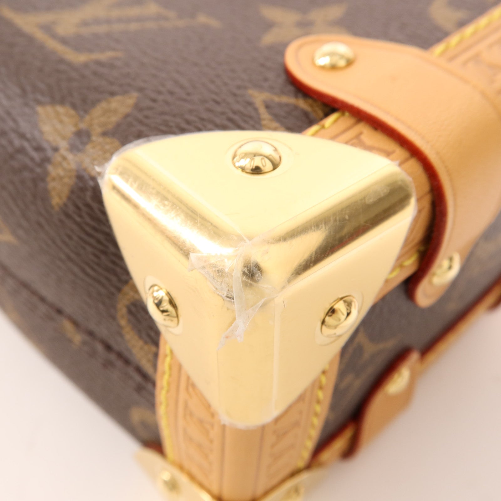 LOUIS VUITTON Monogram Side Trunk PM金扣手挽肩背兩用袋