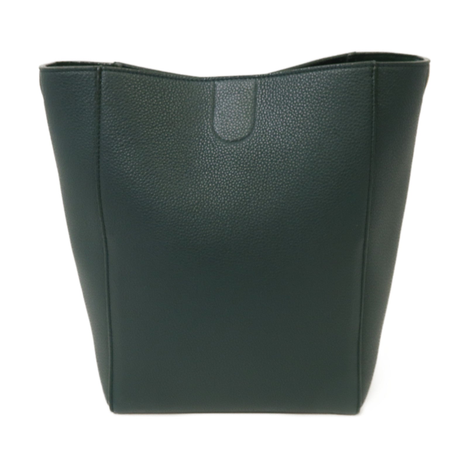 CELINE 牛皮皮革Bucket金扣肩背袋綠色