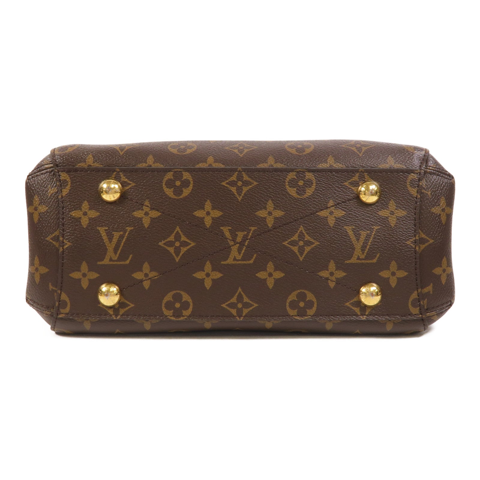 LOUIS VUITTON Monogram Montaigne BB金扣手挽肩背兩用袋棕色