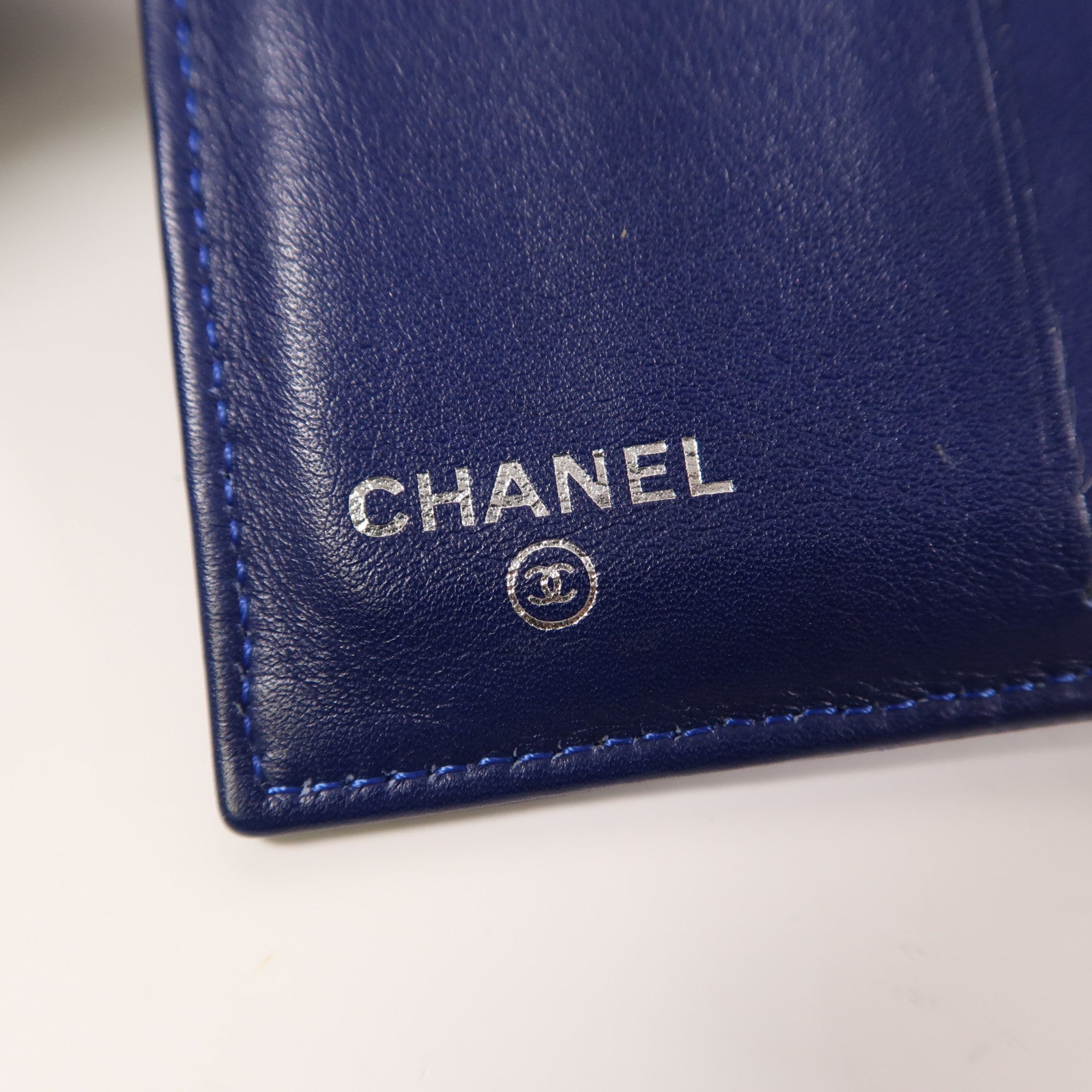 CHANEL 牛皮皮革Wallet銀扣錢包