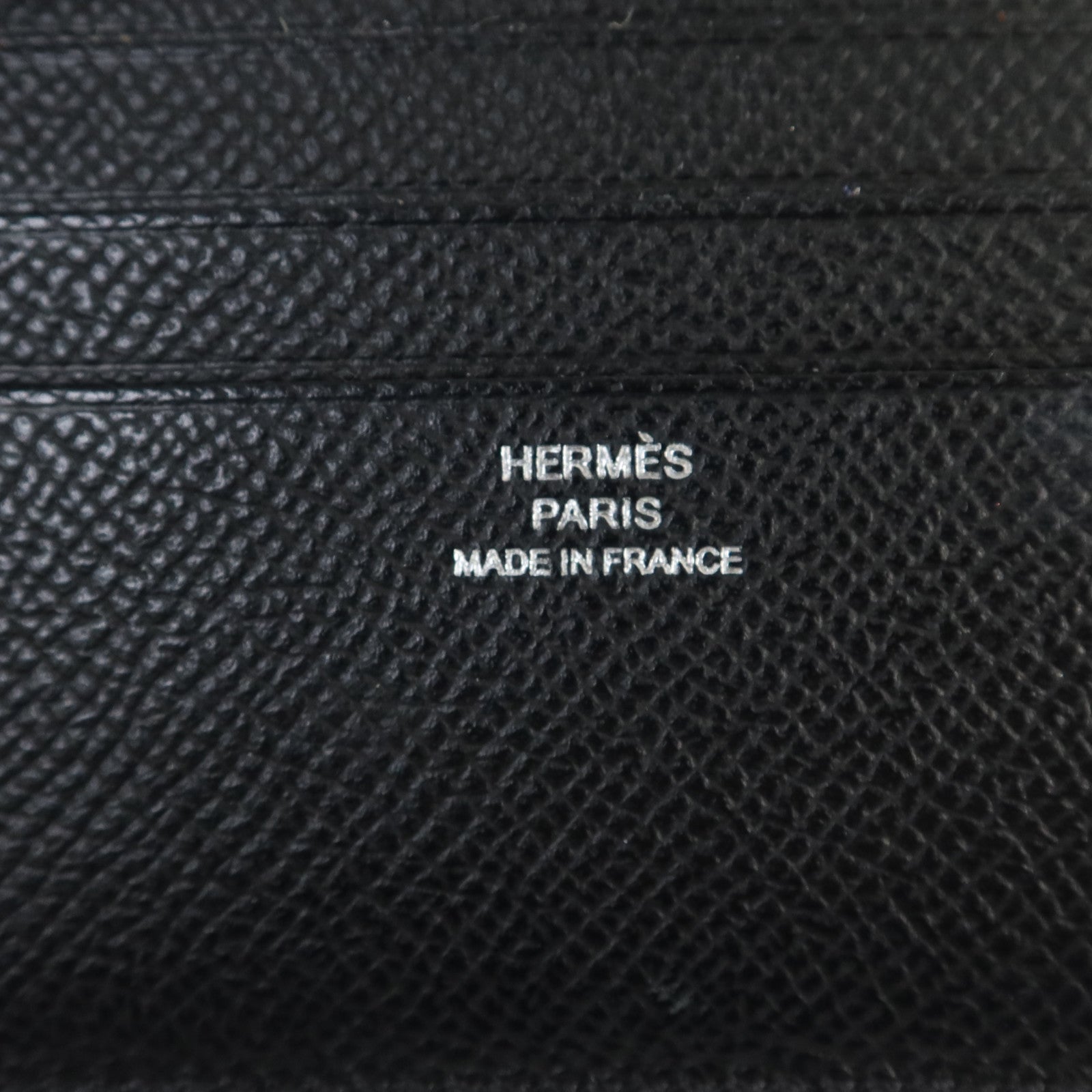HERMES Epsom皮革Citizen Twill Compact Wallet錢包Noir