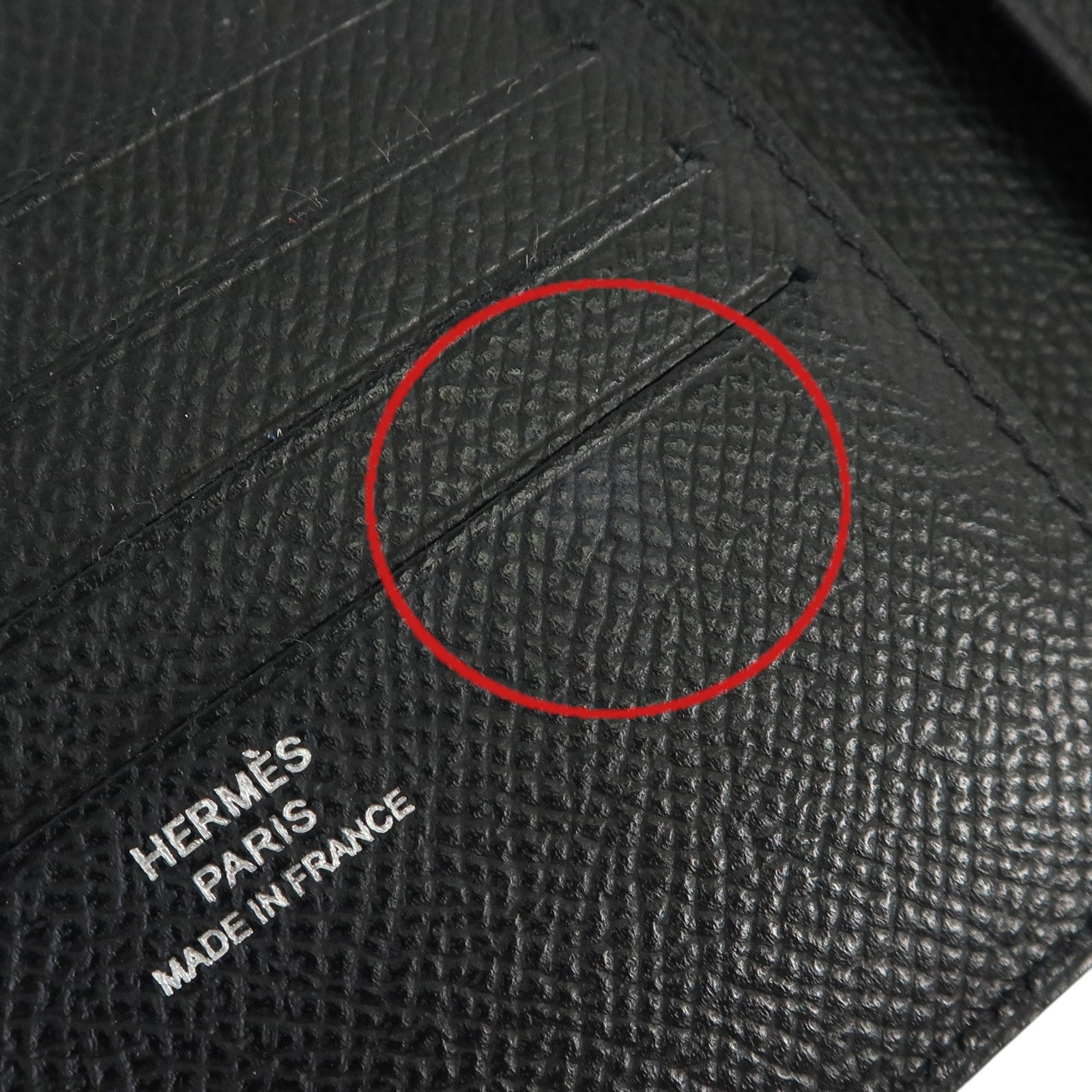 HERMES Epsom皮革Citizen Twill Compact Wallet錢包Noir