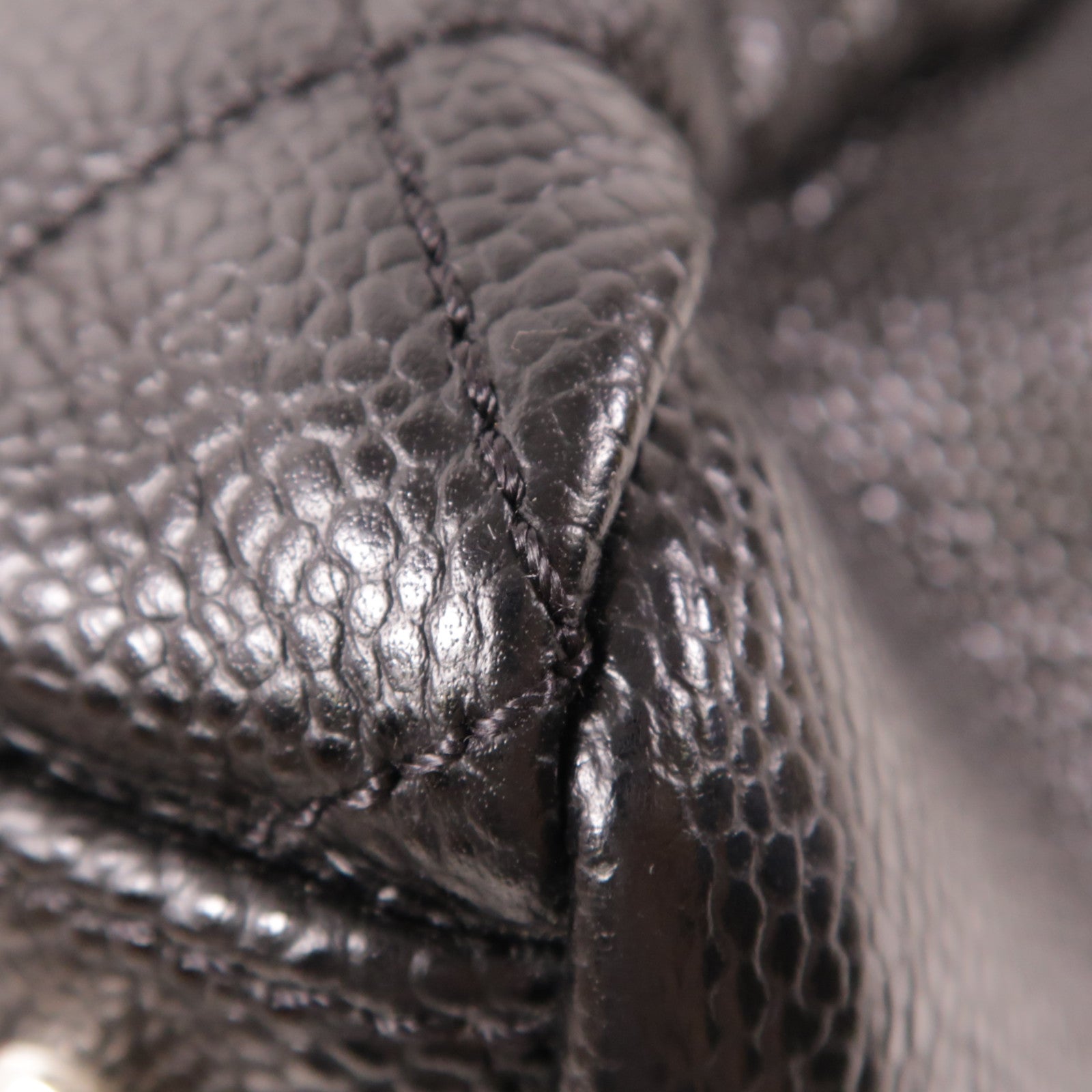 CHANEL 牛皮皮革Chain Shoulder銀扣鏈帶肩背袋