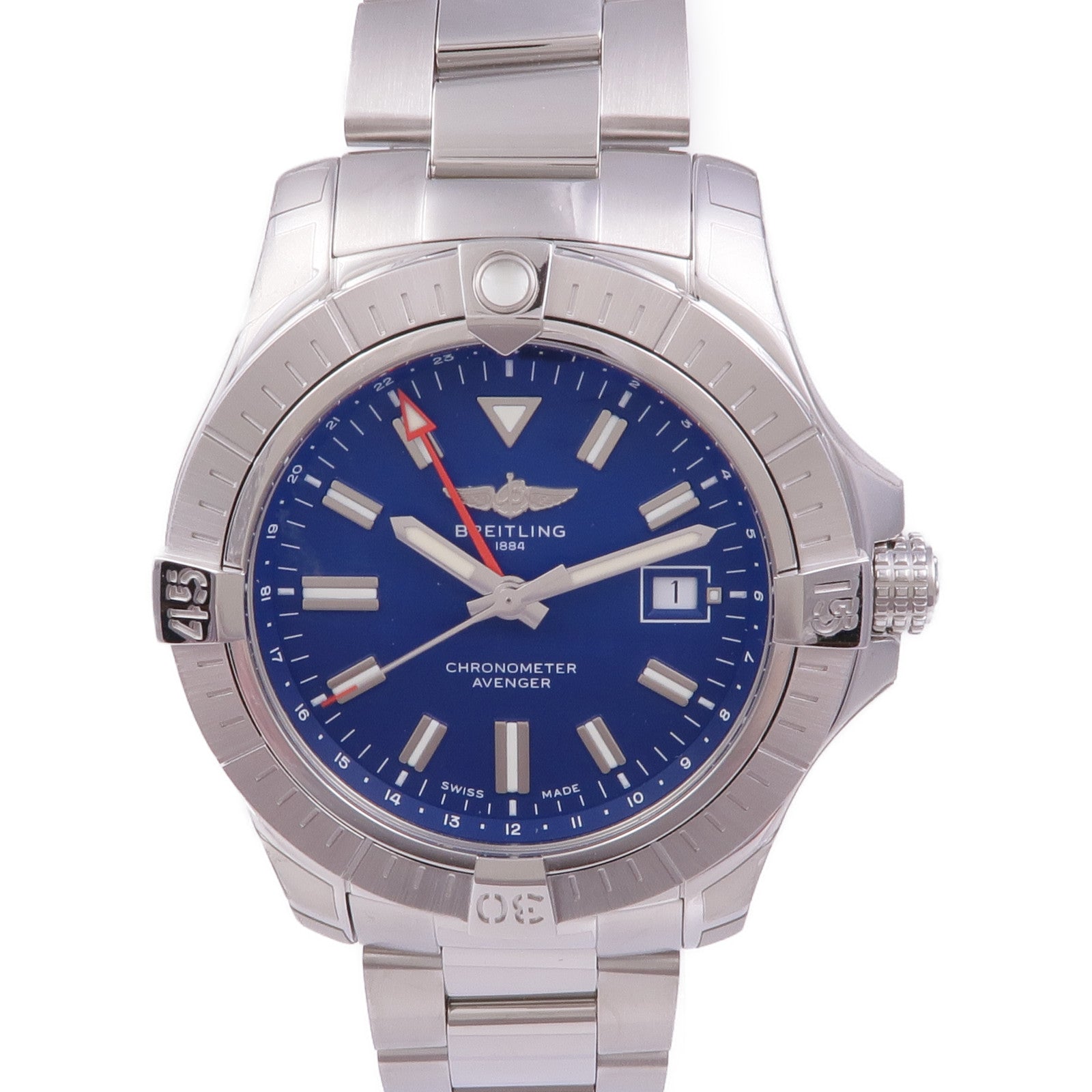 BREITLING Avenger A32395 Automatic Watch Stainless Steel Blue
