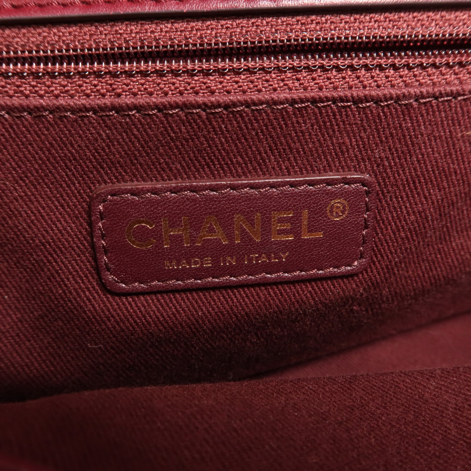 CHANEL 牛皮皮革Tote Bag金扣鏈帶肩背袋