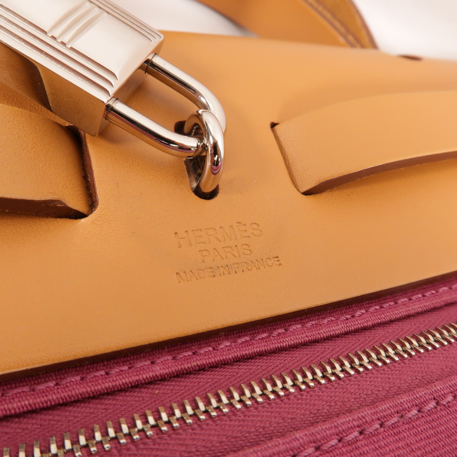 HERMES 帆布Herbag PM手挽肩背兩用袋Fuchsia