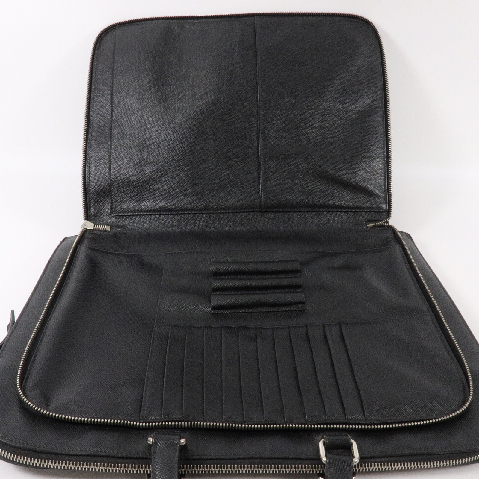 PRADA Saffiano Travel Zip Pocket Briefcase手挽袋