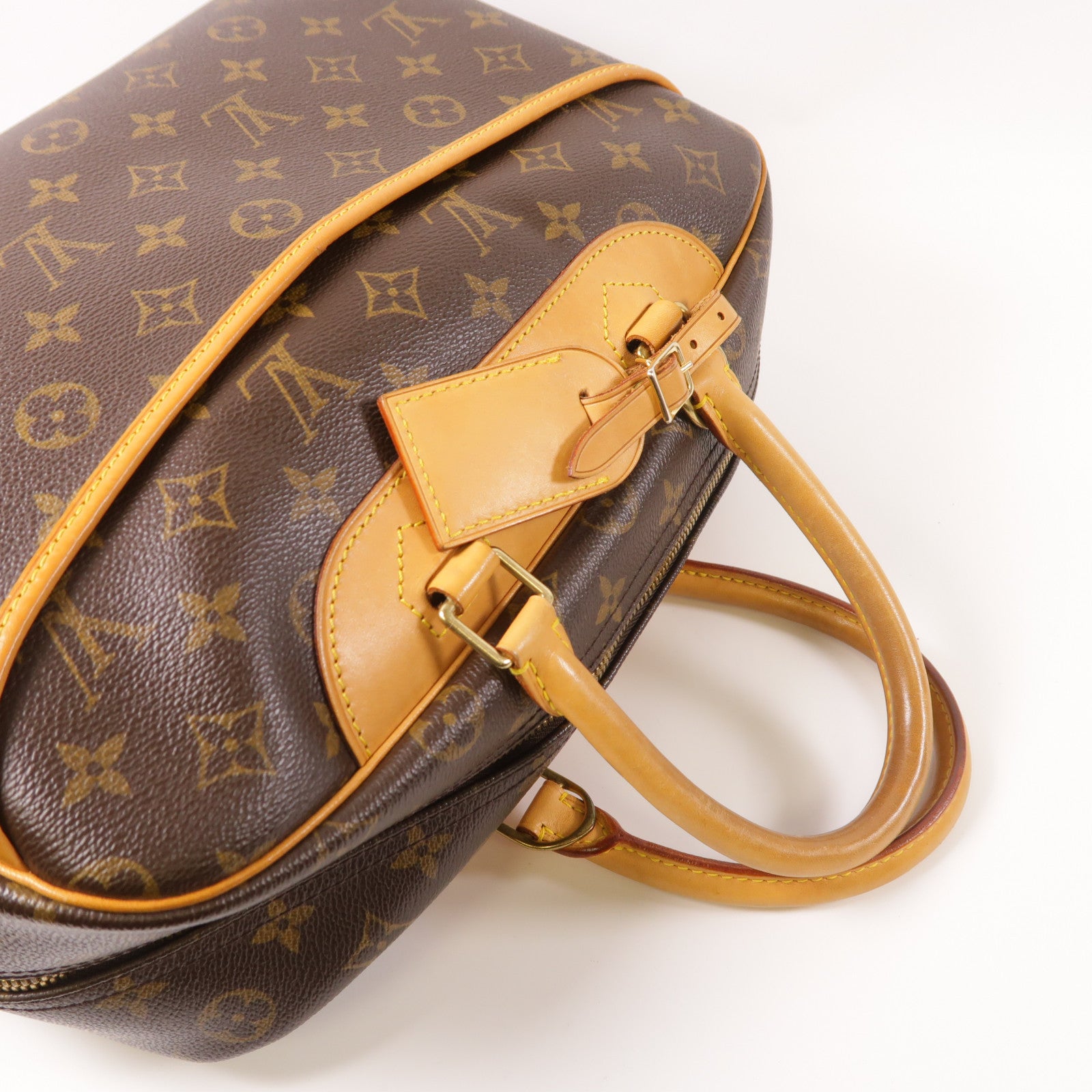 LOUIS VUITTON LV GHW Deauville Handbag M47270 Monogram Brown