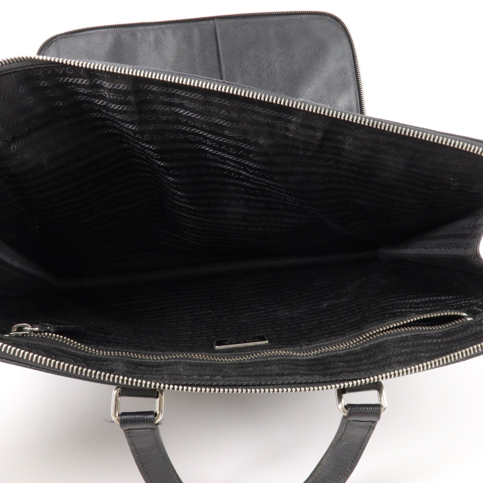 PRADA Saffiano Travel Zip Pocket Briefcase手挽袋