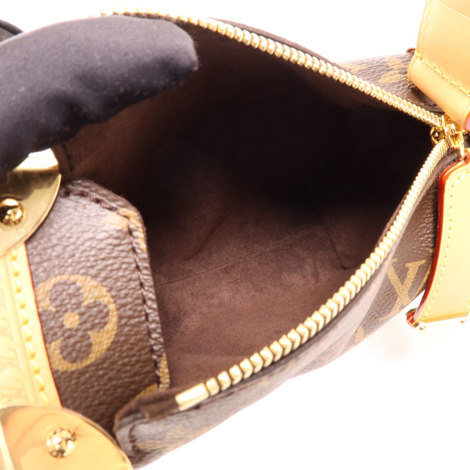 LOUIS VUITTON Monogram Side Trunk PM金扣手挽肩背兩用袋