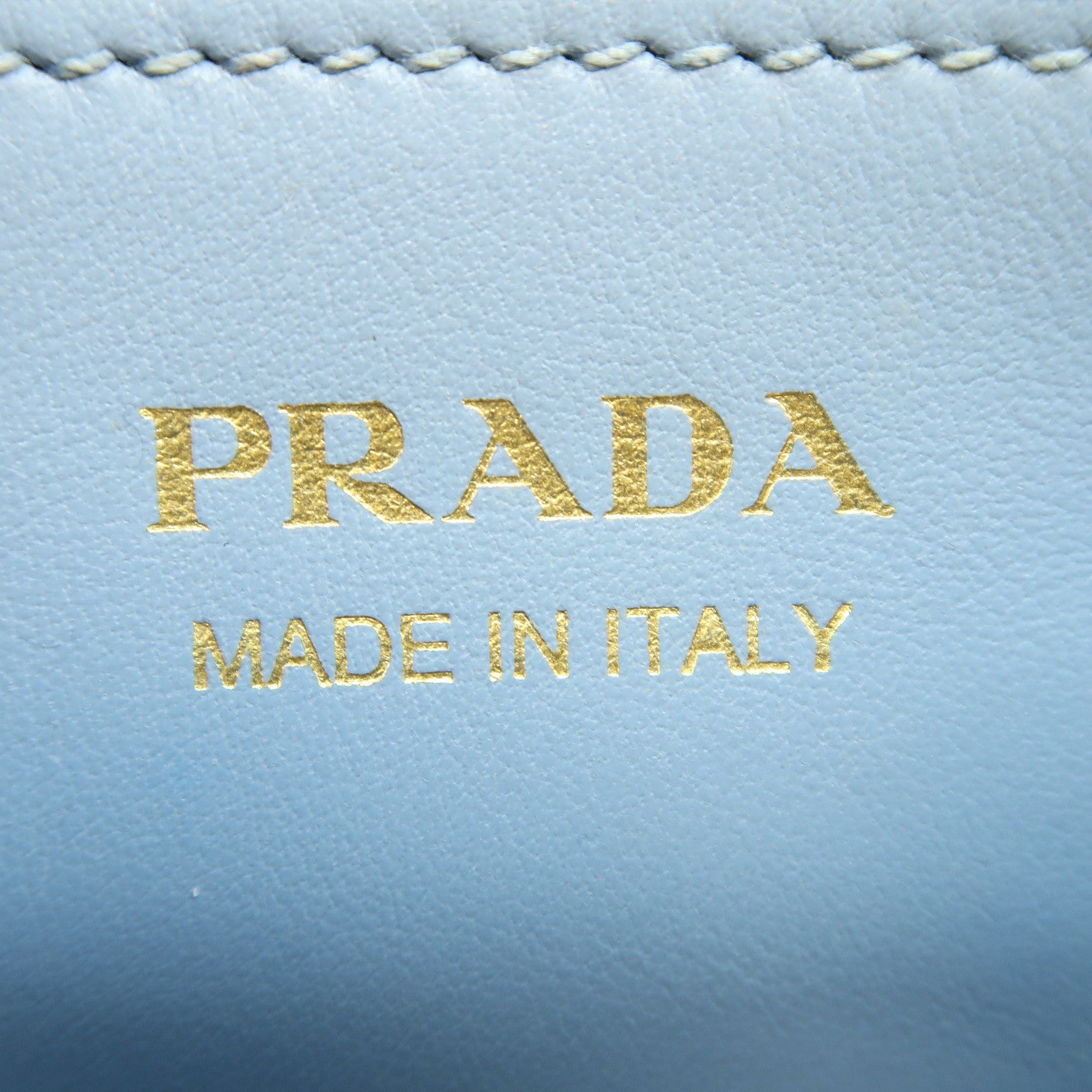 PRADA 【激減優惠】Saffiano皮革Shoulder Bag銀扣手挽肩背兩用袋藍色