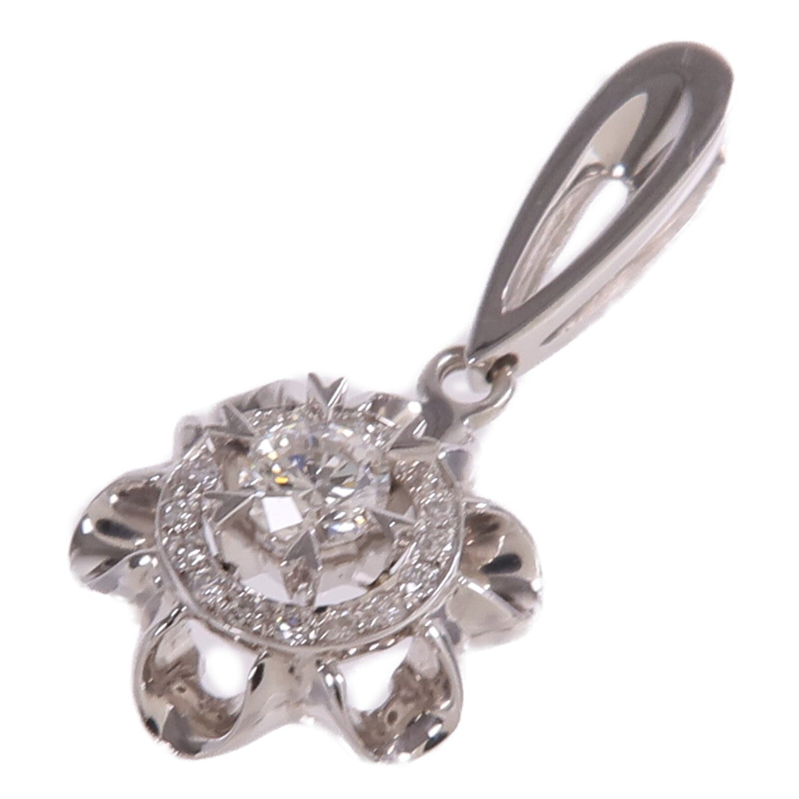 JEWELRY 【激減優惠】18K白金Diamond Pendant Top鑽石吊墜