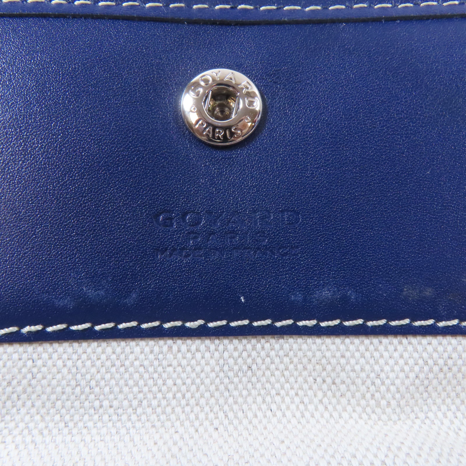 GOYARD 塗層帆布Ama Louis GM銀扣肩背袋深藍色