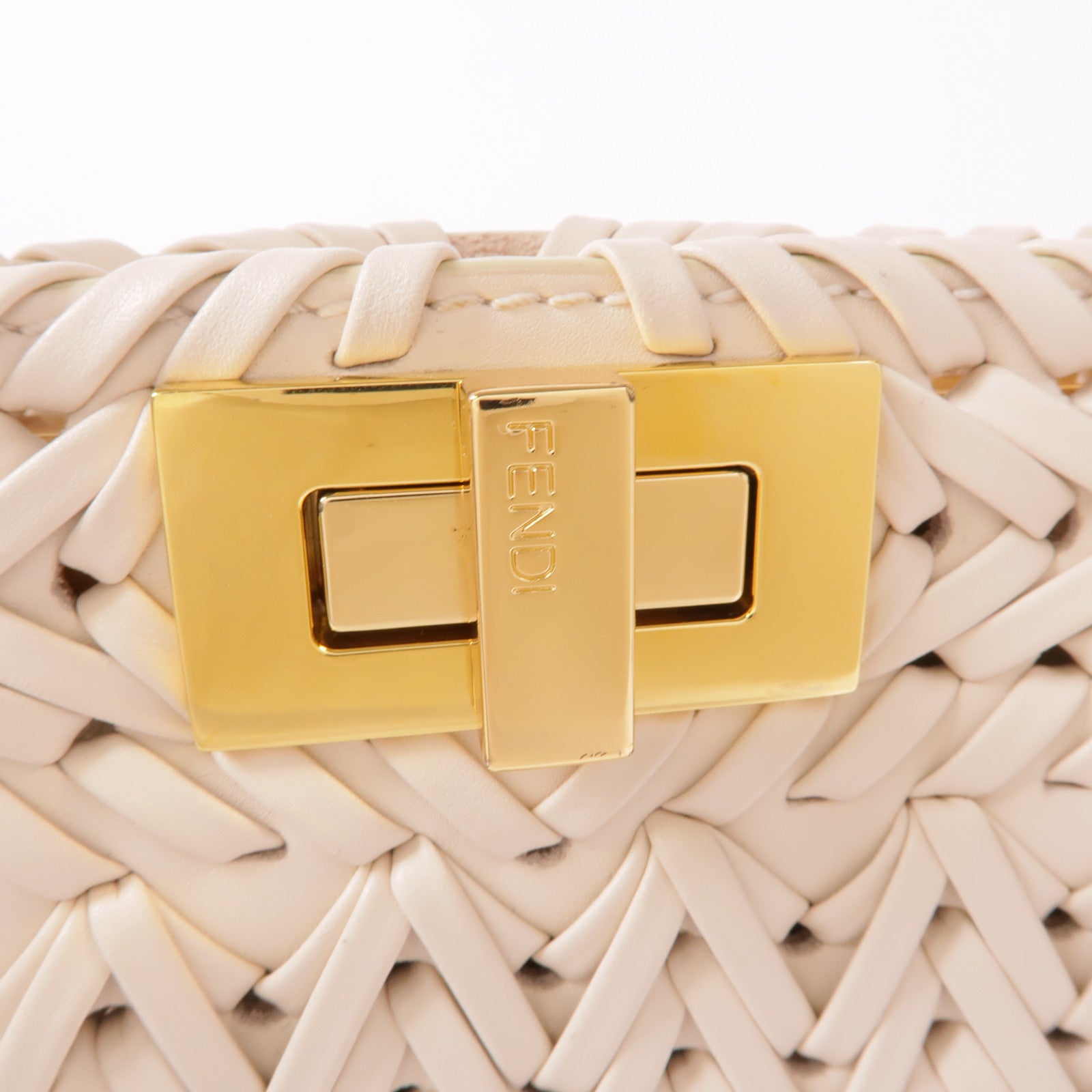 FENDI 牛皮皮革Peekboo金扣手挽肩背兩用袋