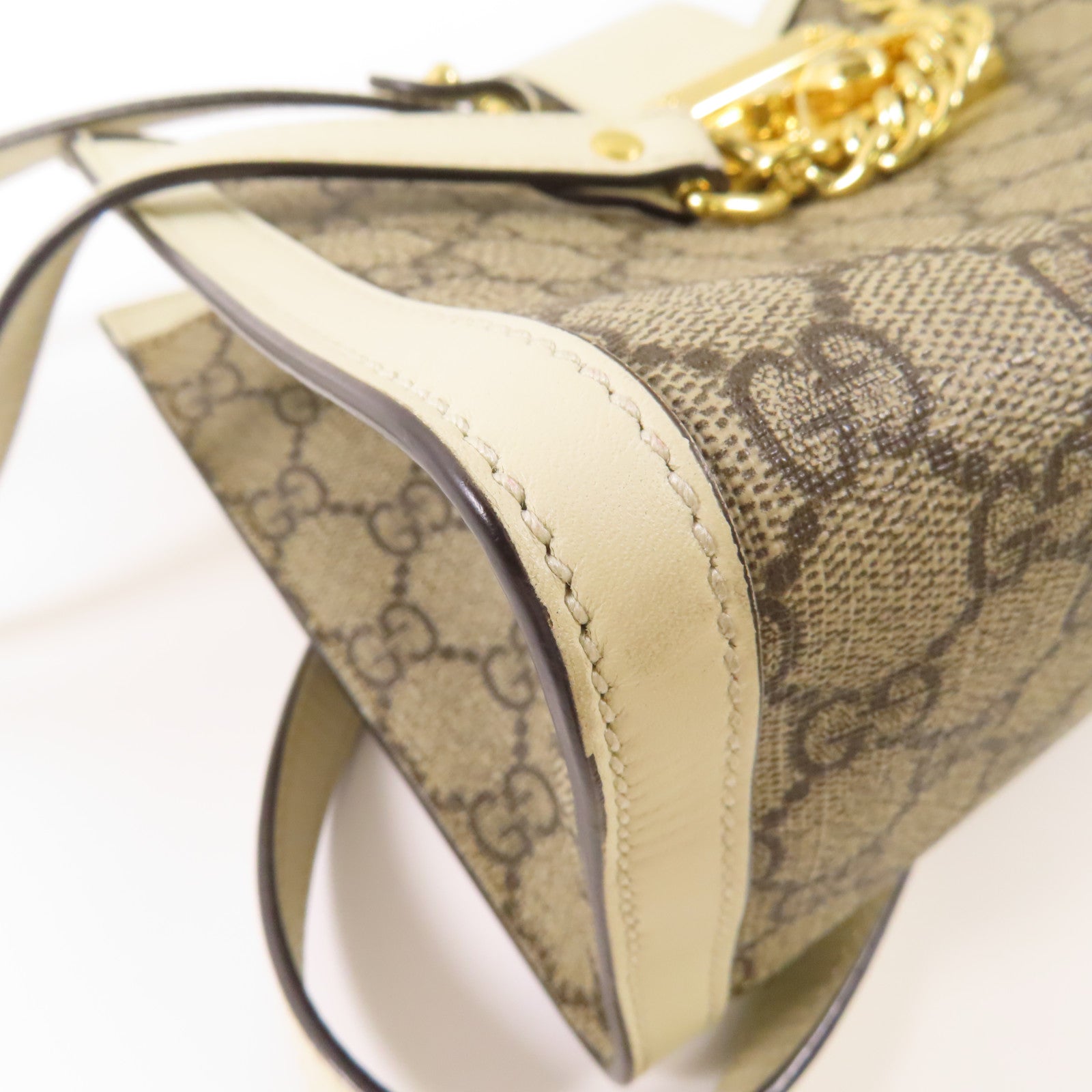 GUCCI 塗層帆布Padlock金扣肩背袋