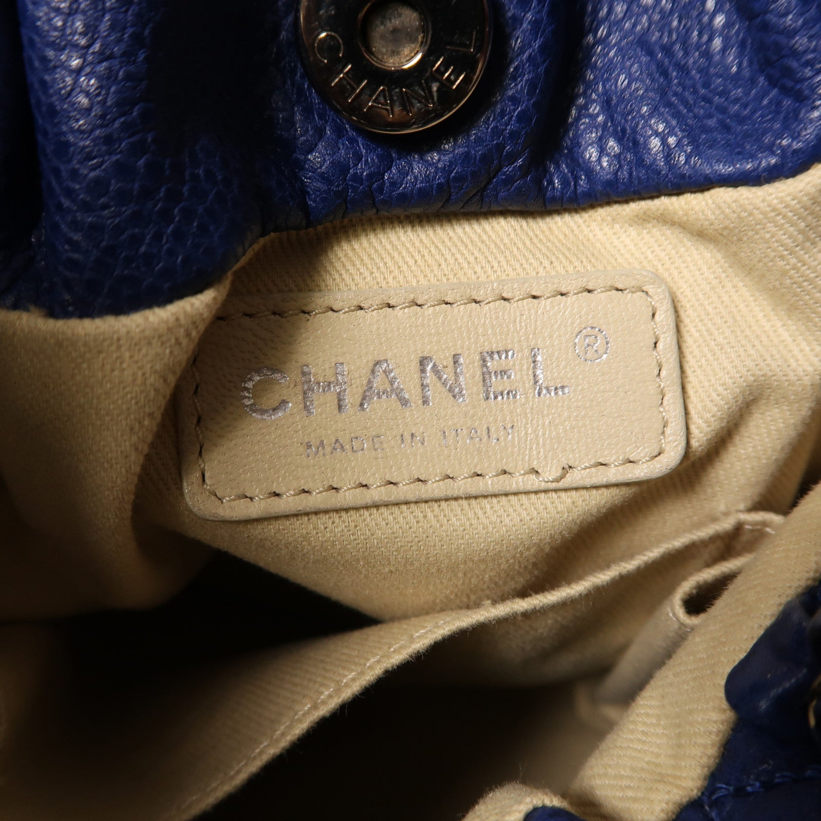 CHANEL 牛皮皮革Chain Shoulder銀扣鏈帶肩背袋