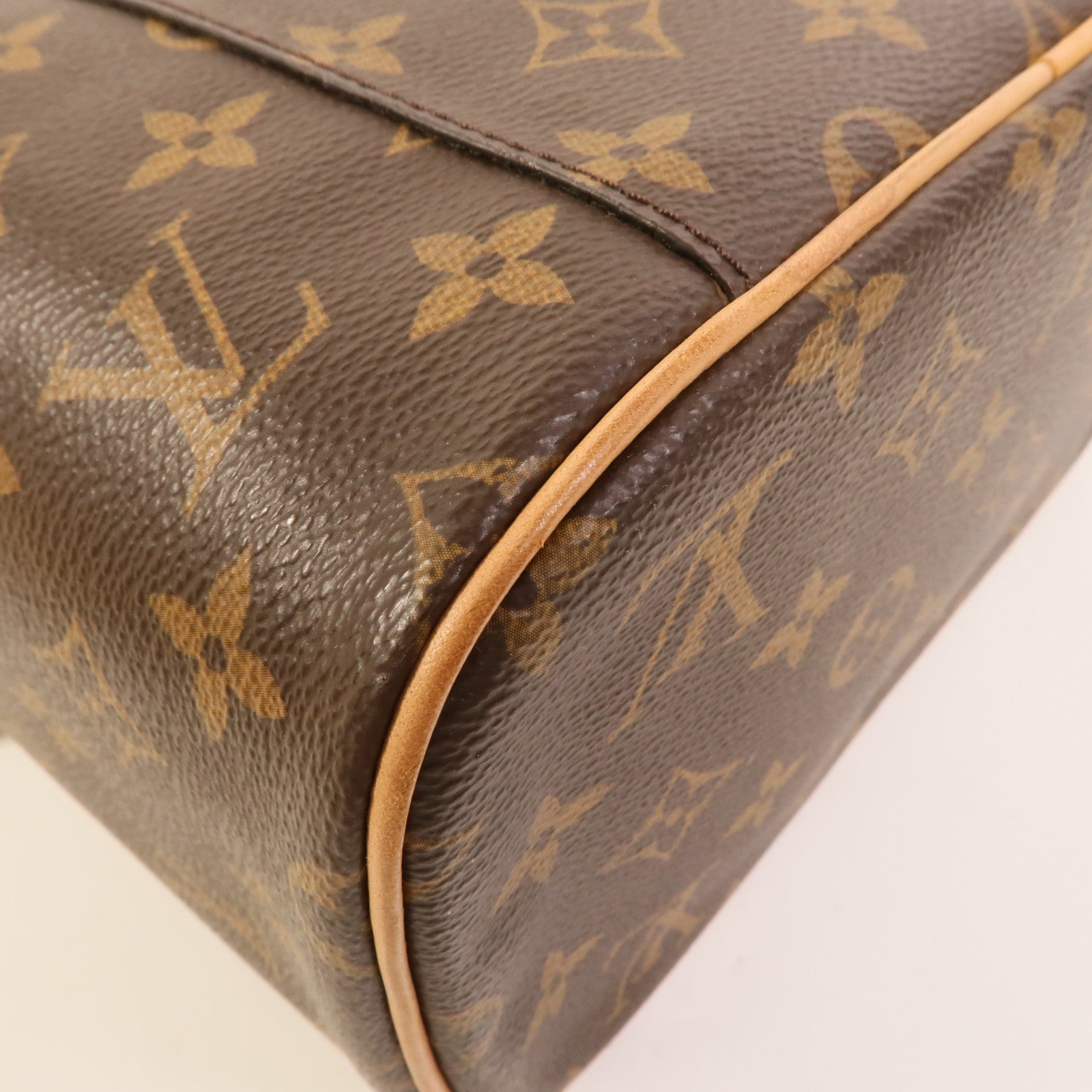 LOUIS VUITTON Monogram Nice BB金扣手挽袋棕色