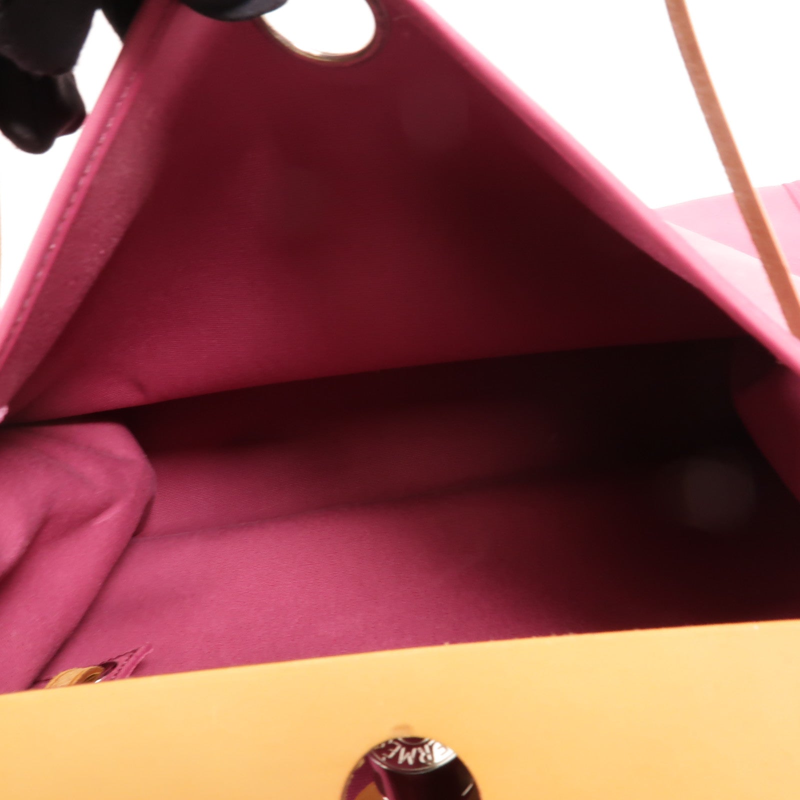HERMES 帆布Herbag PM手挽肩背兩用袋Fuchsia