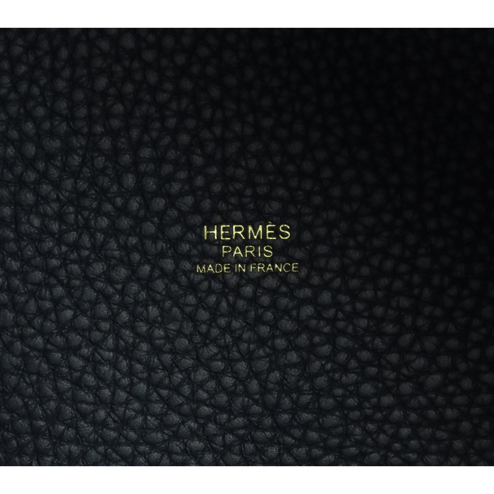HERMES Clemence皮革Picotin MM金扣手挽袋Bleu Nuit