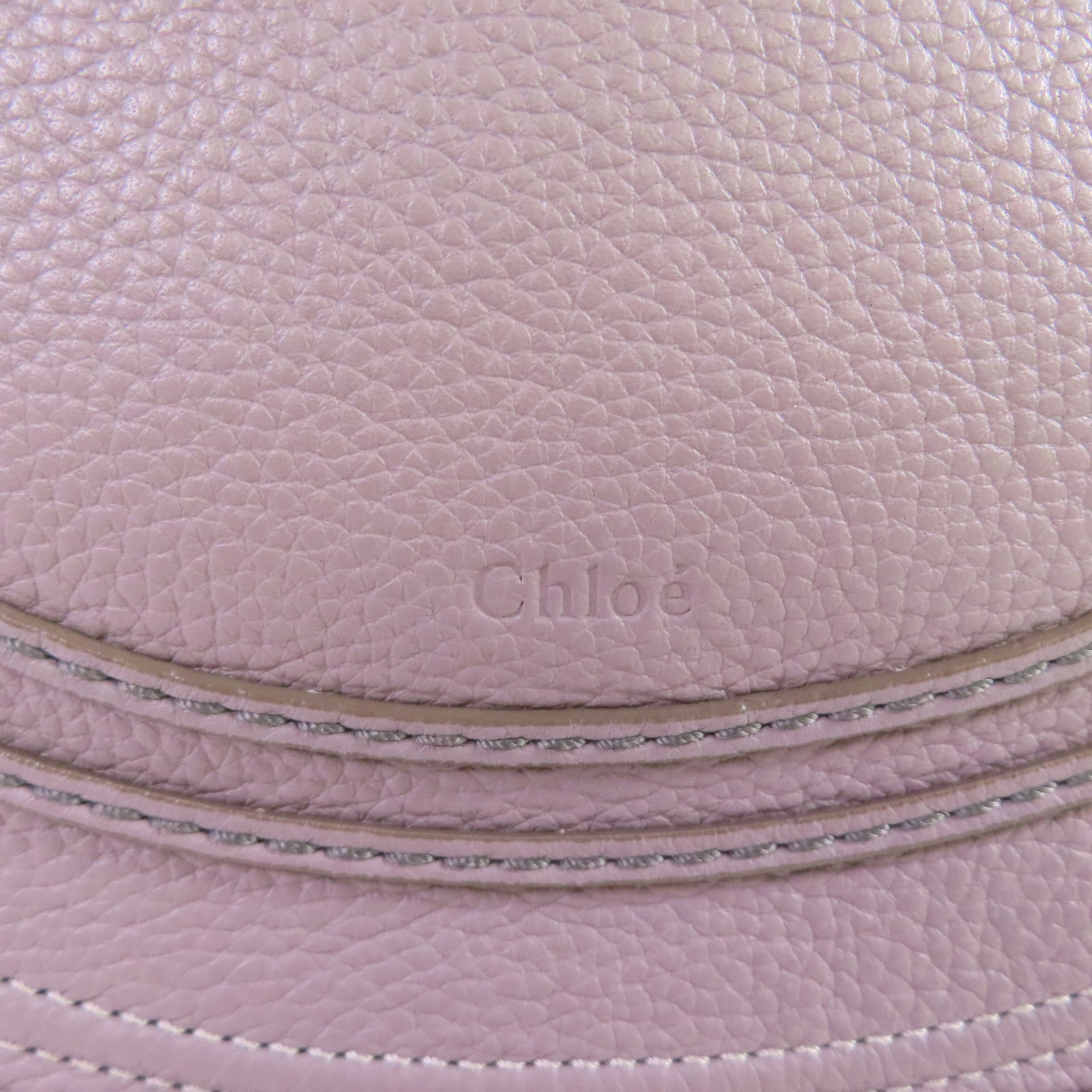Chloe 牛皮皮革Marcie Shoulder Bag金扣肩背袋灰色