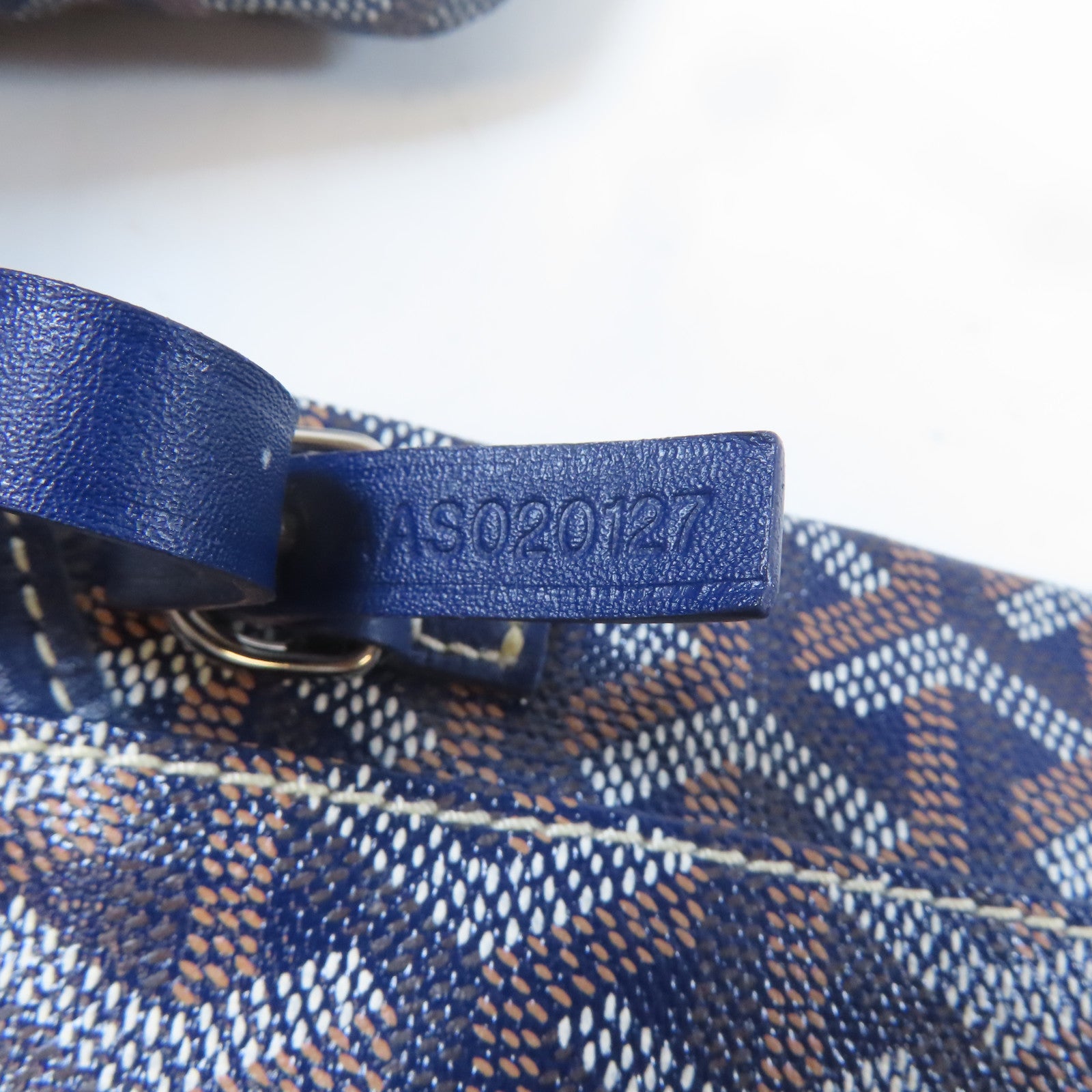 GOYARD 塗層帆布Ama Louis GM銀扣肩背袋深藍色